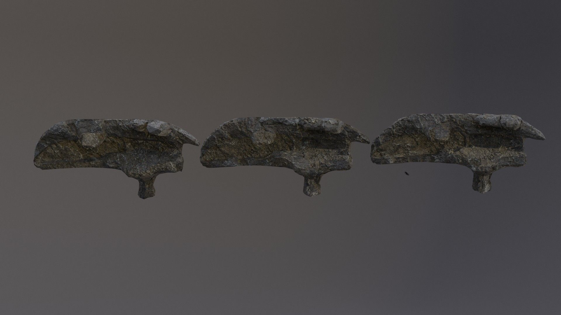 Low Poly Cliff Rock Set For Games Low-poly 3D model_21