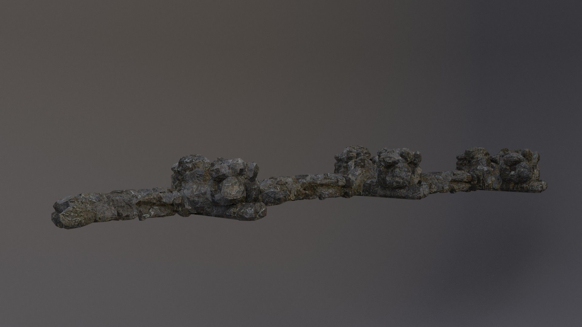 Low Poly Cliff Rock Set For Games Low-poly 3D model_16