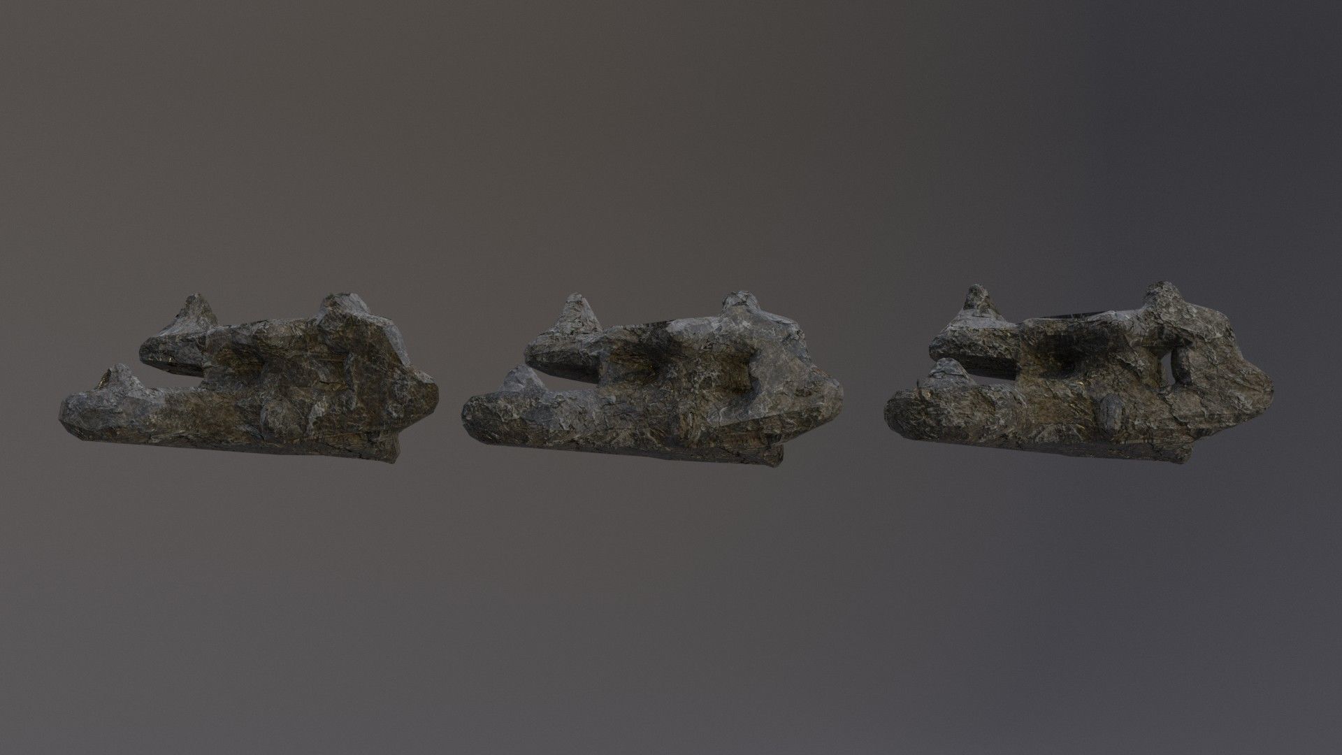 Low Poly Cliff Rock Set For Games Low-poly 3D model_34