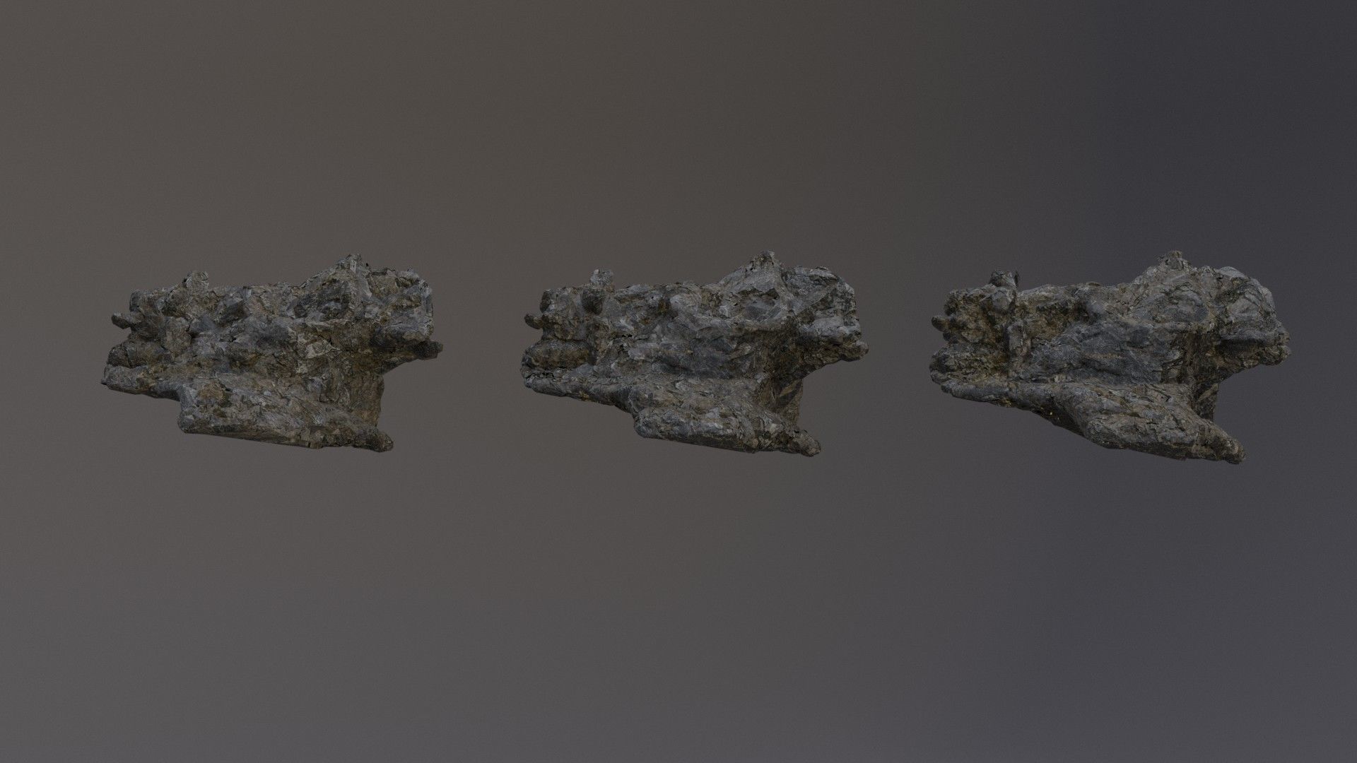 Low Poly Cliff Rock Set For Games Low-poly 3D model_32