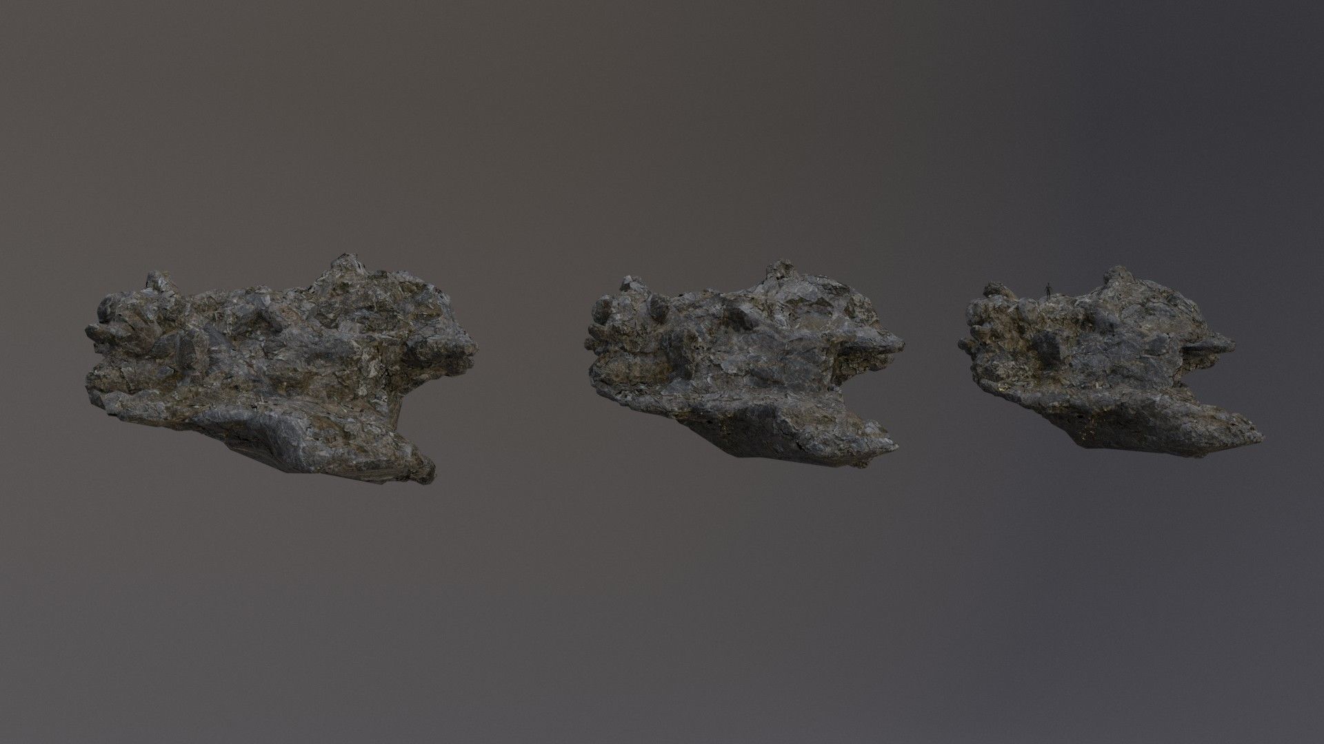 Low Poly Cliff Rock Set For Games Low-poly 3D model_33