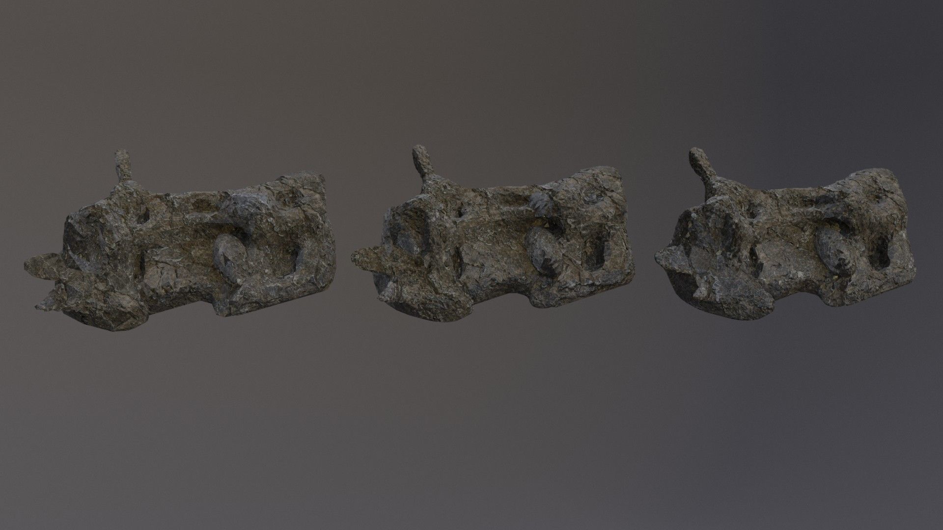 Low Poly Cliff Rock Set For Games Low-poly 3D model_15