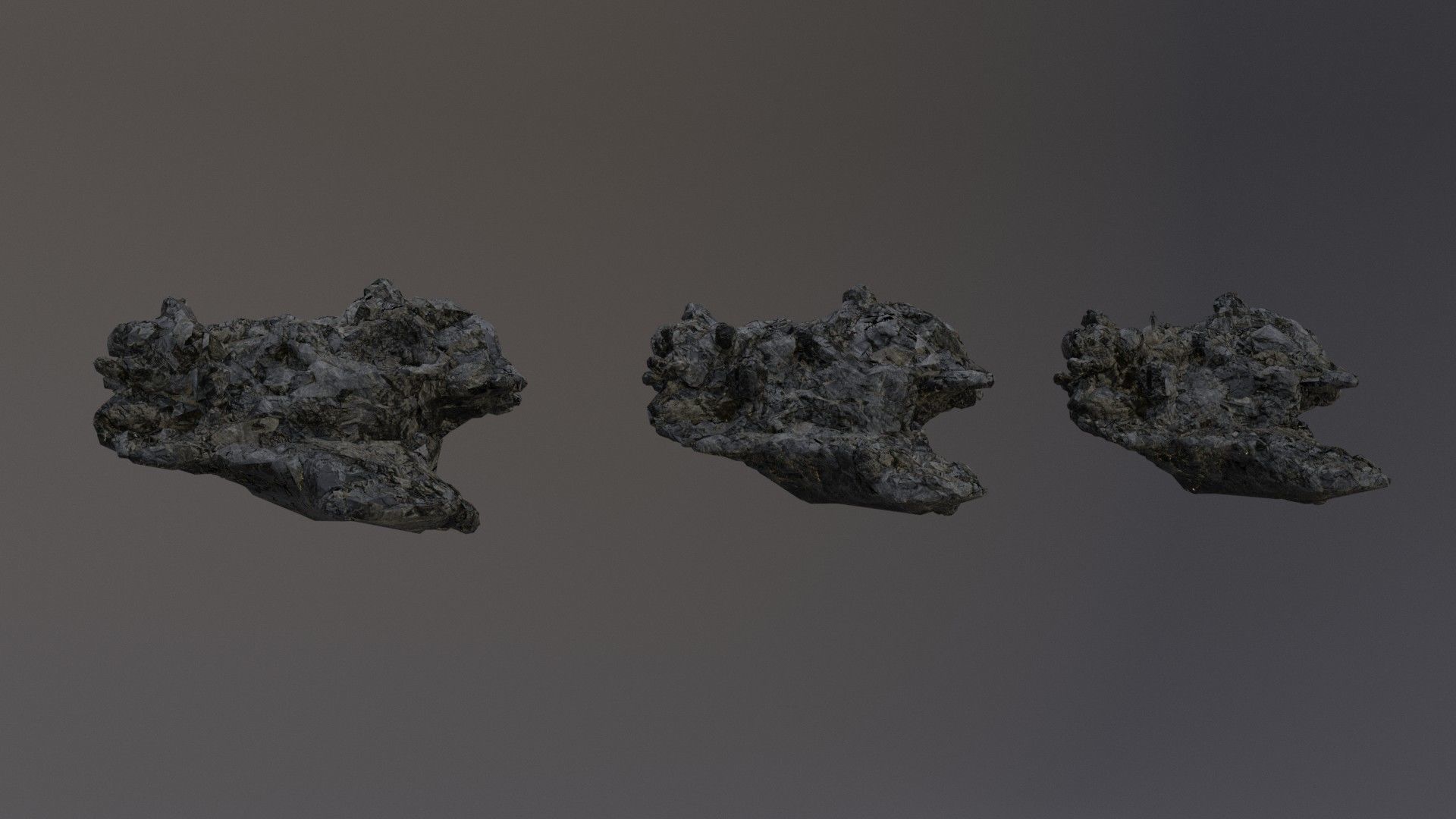 Low Poly Cliff Rock Set For Games  Low-poly 3D model_36