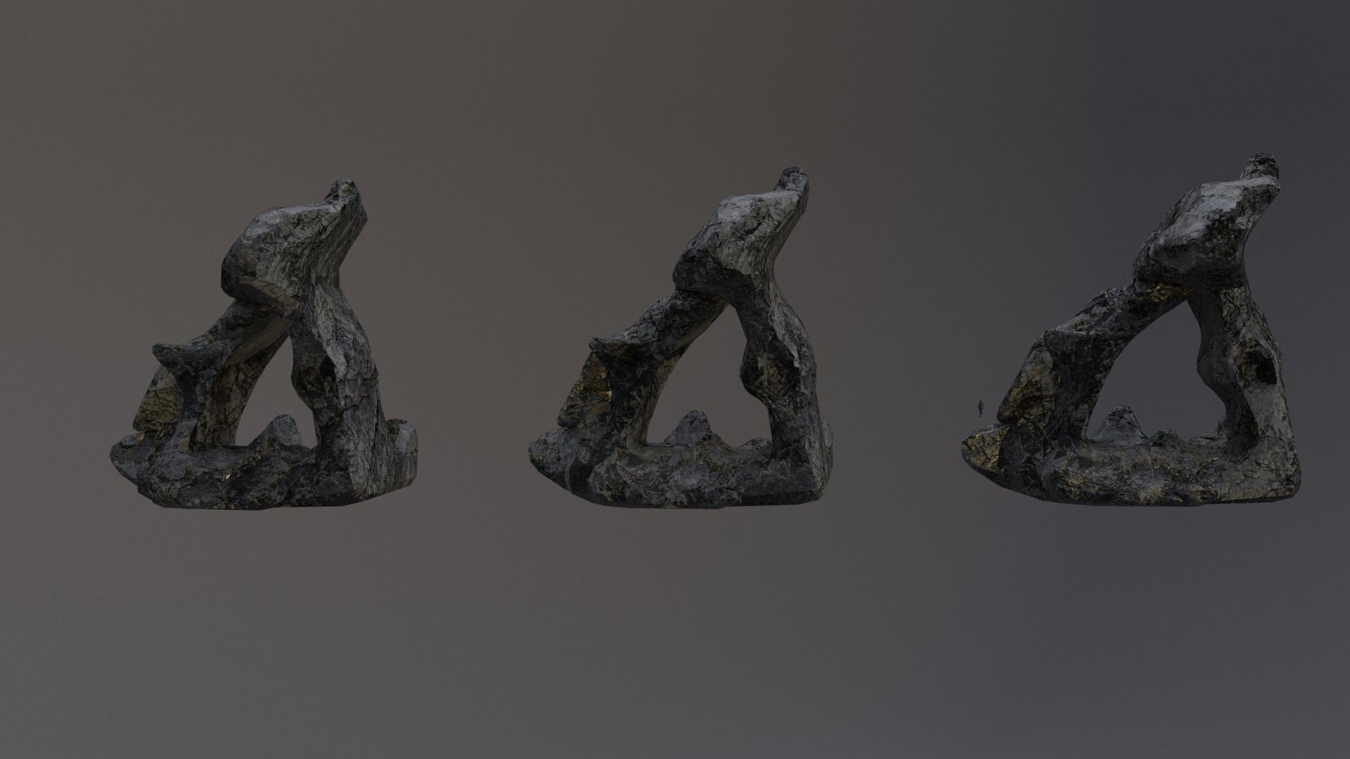 Low Poly Cliff Rock Set For Games  Low-poly 3D model_25