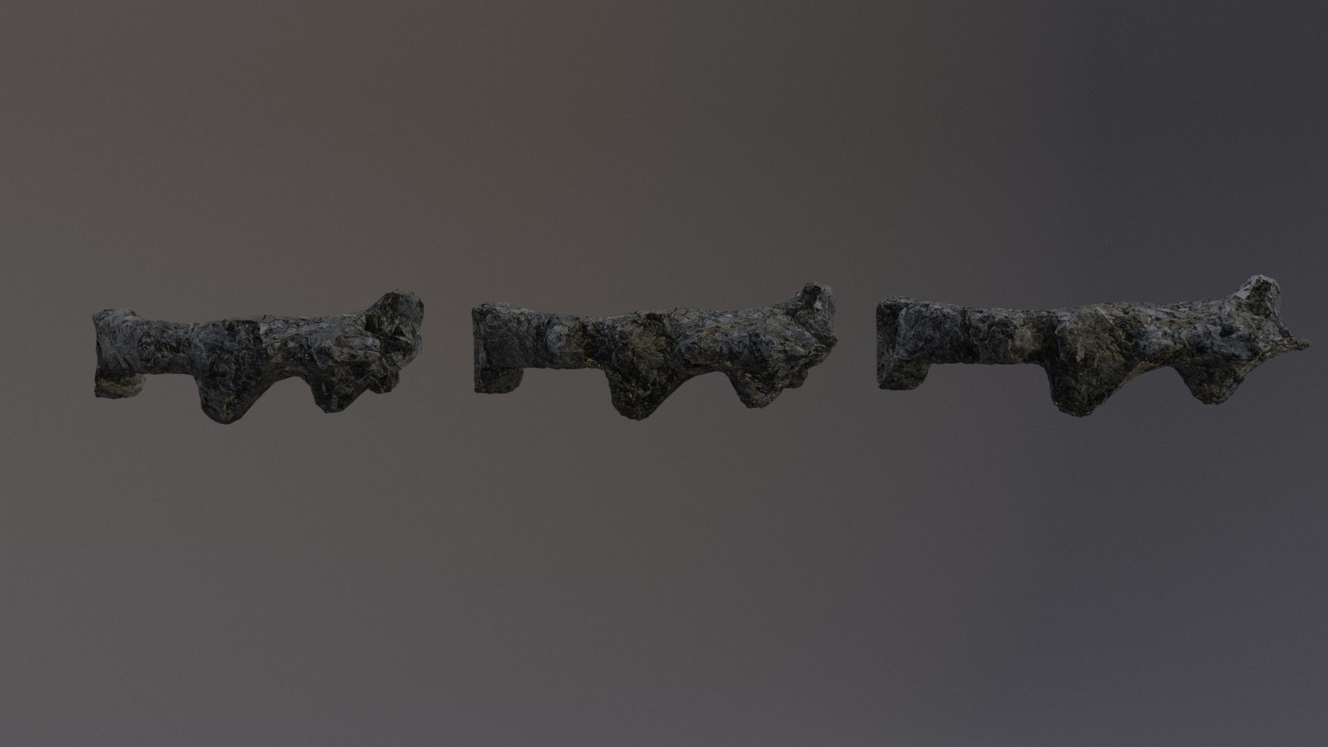 Low Poly Cliff Rock Set For Games  Low-poly 3D model_30