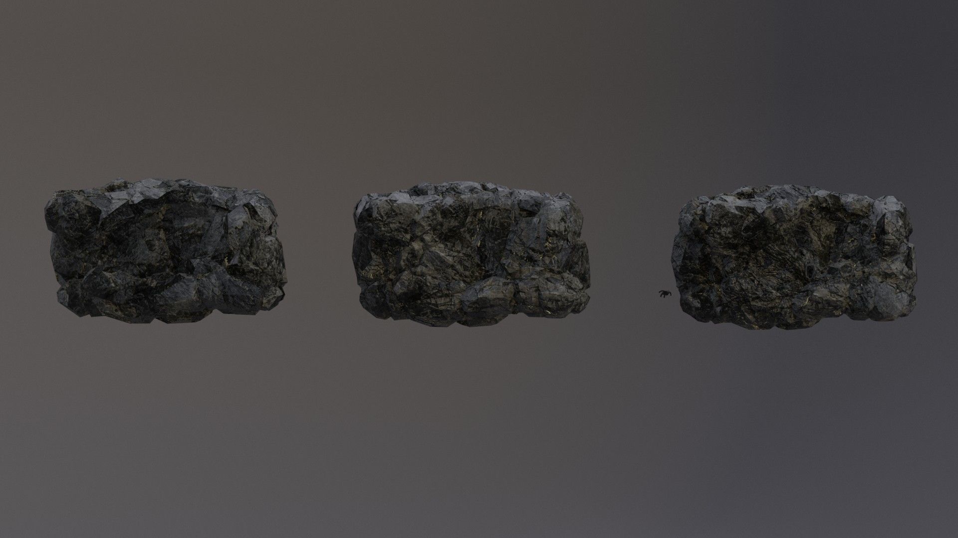 Low Poly Cliff Rock Set For Games  Low-poly 3D model_9