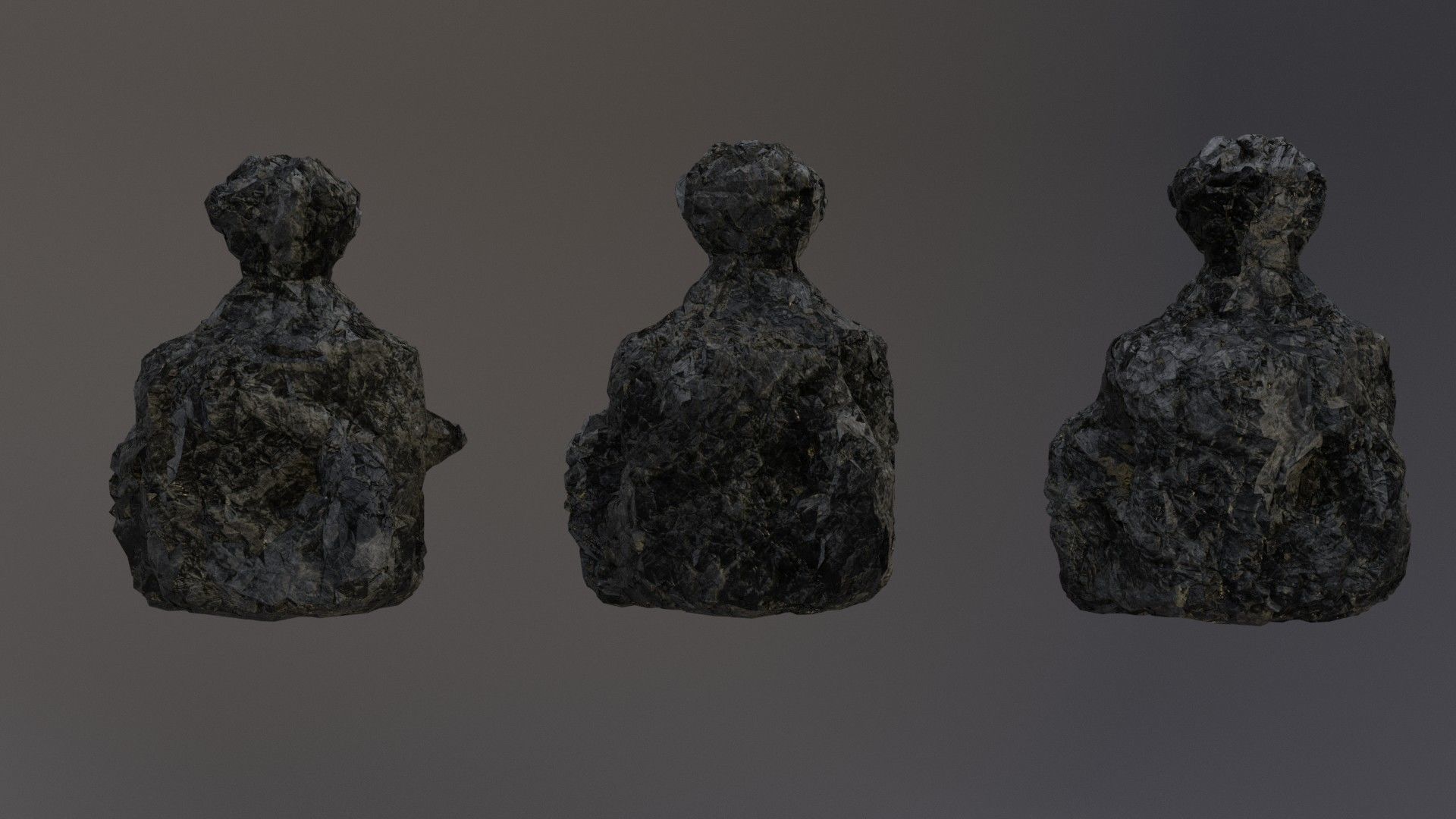 Low Poly Cliff Rock Set For Games  Low-poly 3D model_10