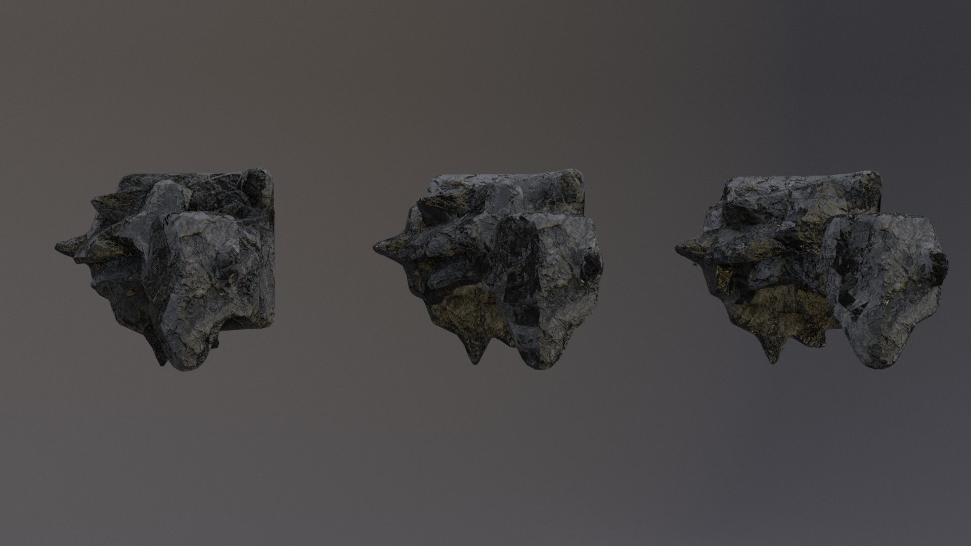 Low Poly Cliff Rock Set For Games  Low-poly 3D model_27