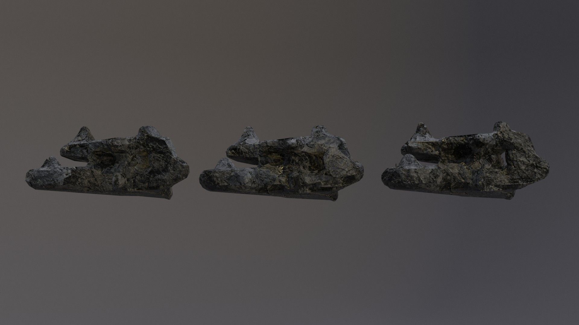 Low Poly Cliff Rock Set For Games  Low-poly 3D model_31