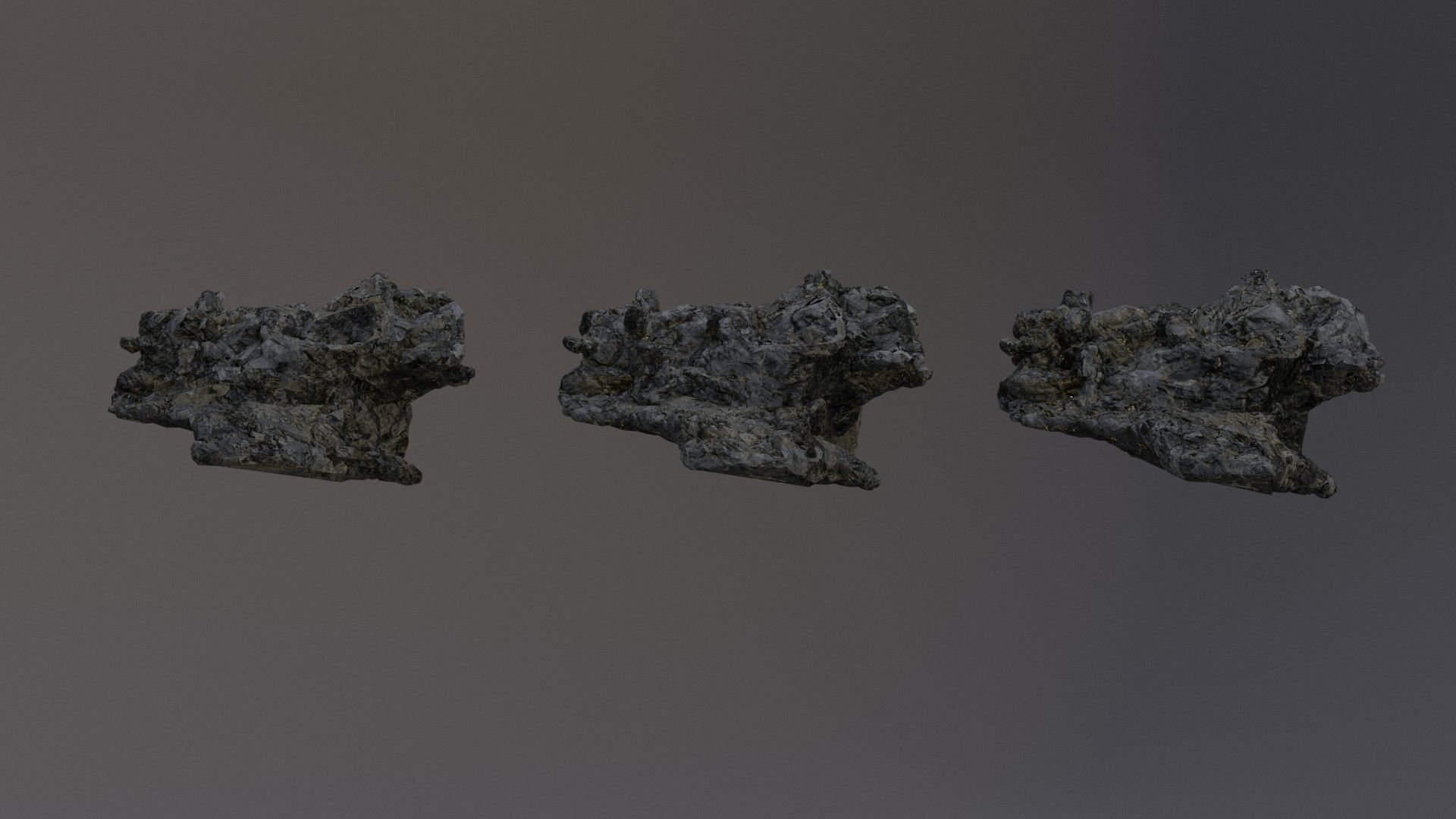 Low Poly Cliff Rock Set For Games  Low-poly 3D model_35