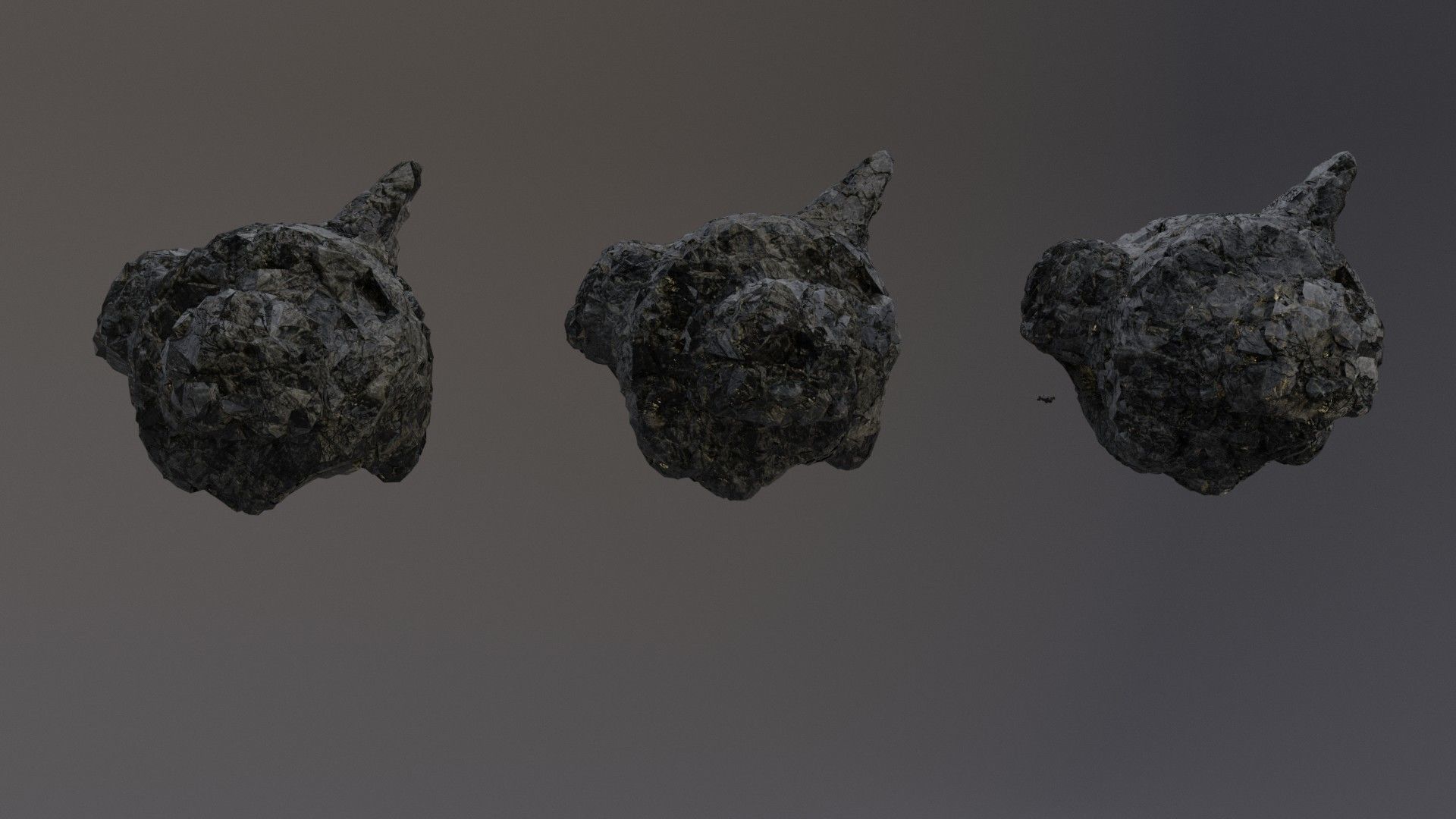 Low Poly Cliff Rock Set For Games  Low-poly 3D model_12