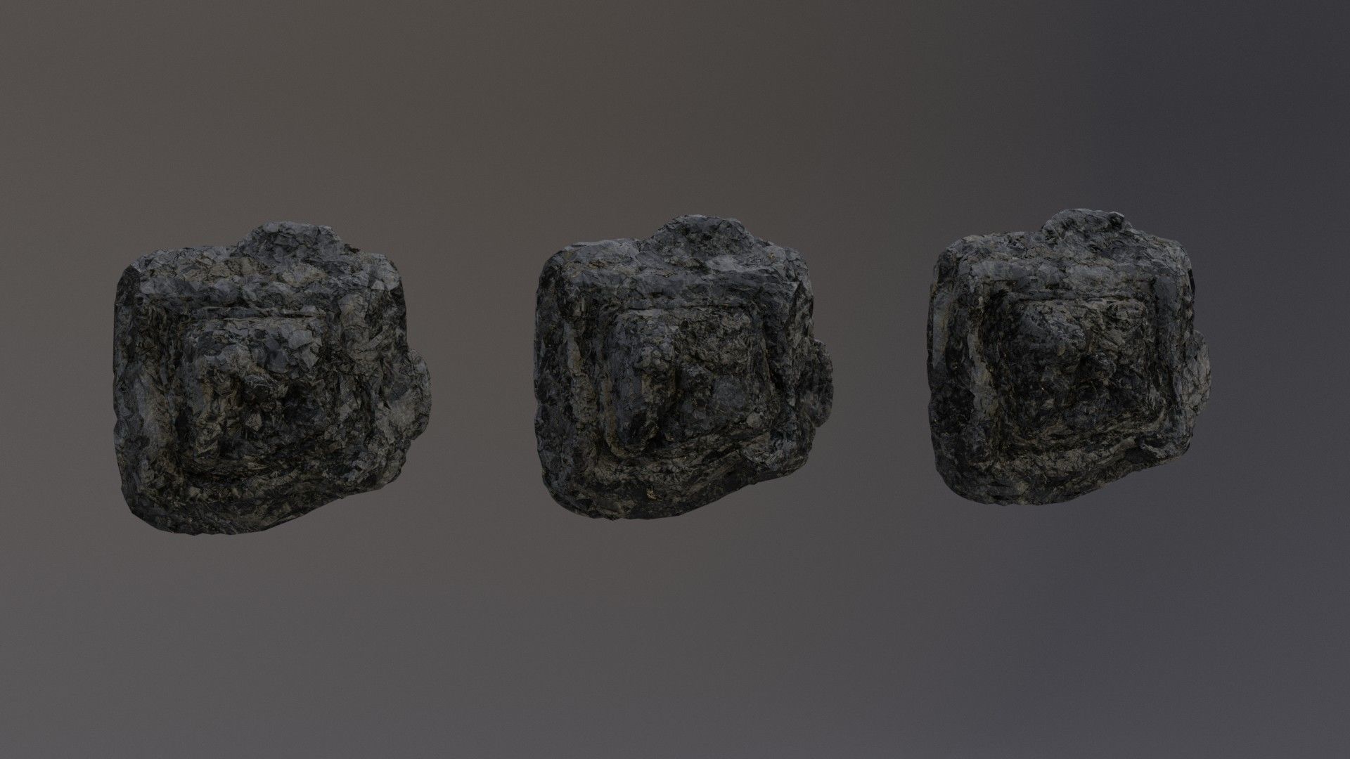 Low Poly Cliff Rock Set For Games  Low-poly 3D model_47