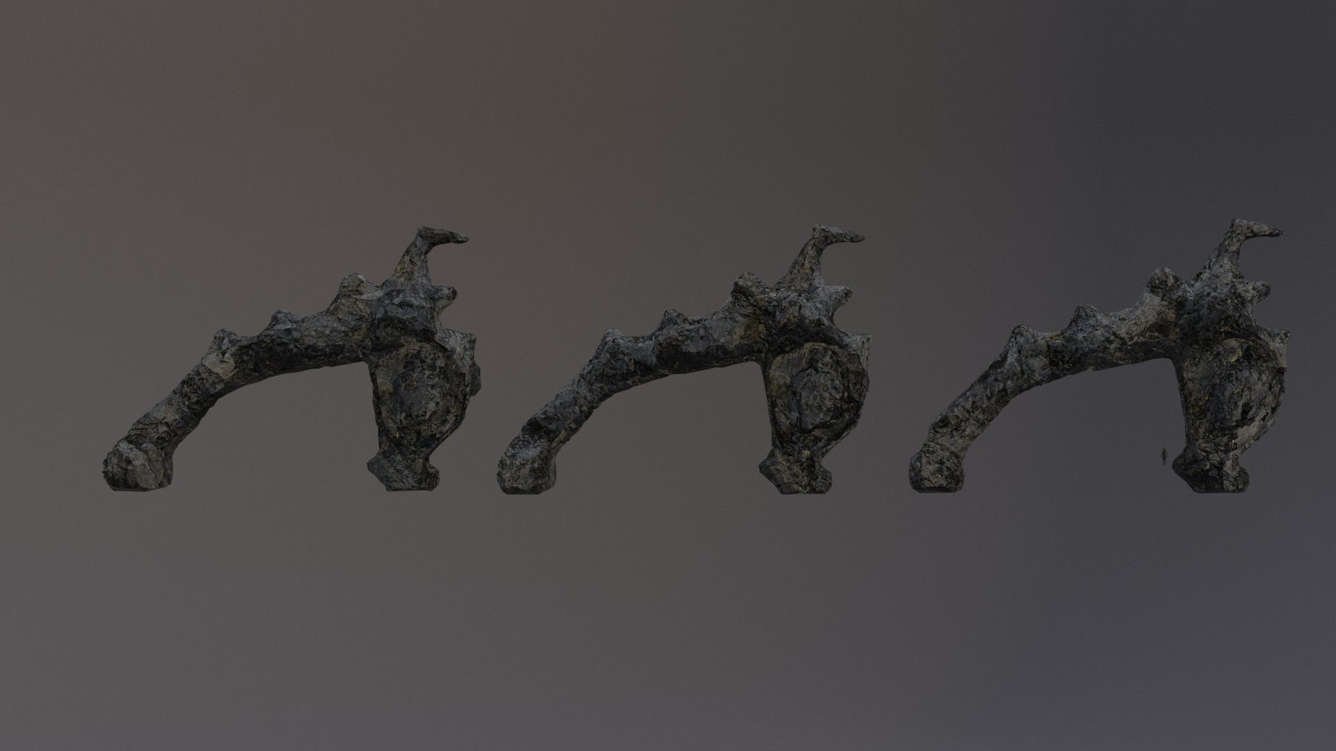 Low Poly Cliff Rock Set For Games  Low-poly 3D model_28