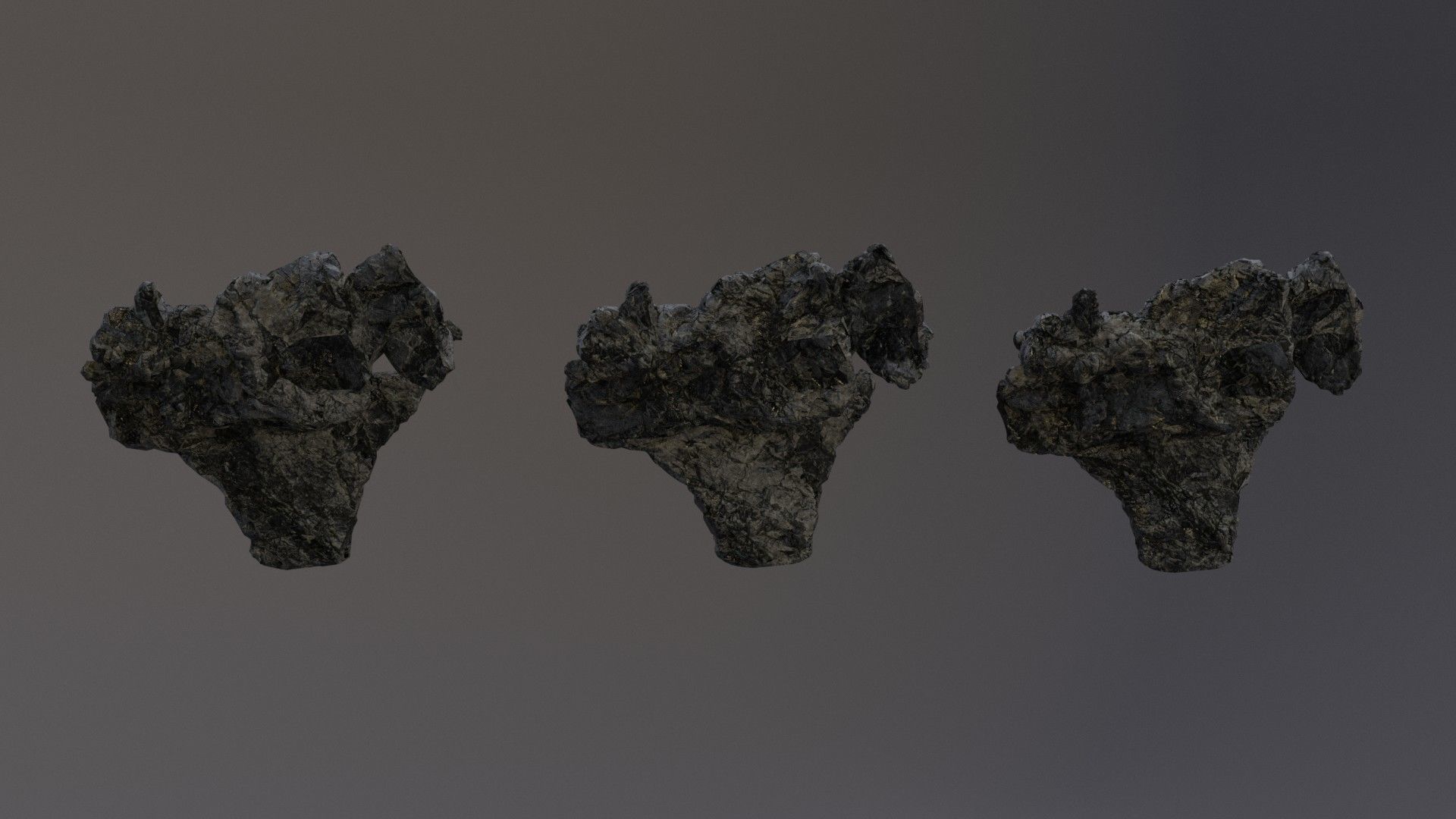 Low Poly Cliff Rock Set For Games  Low-poly 3D model_37