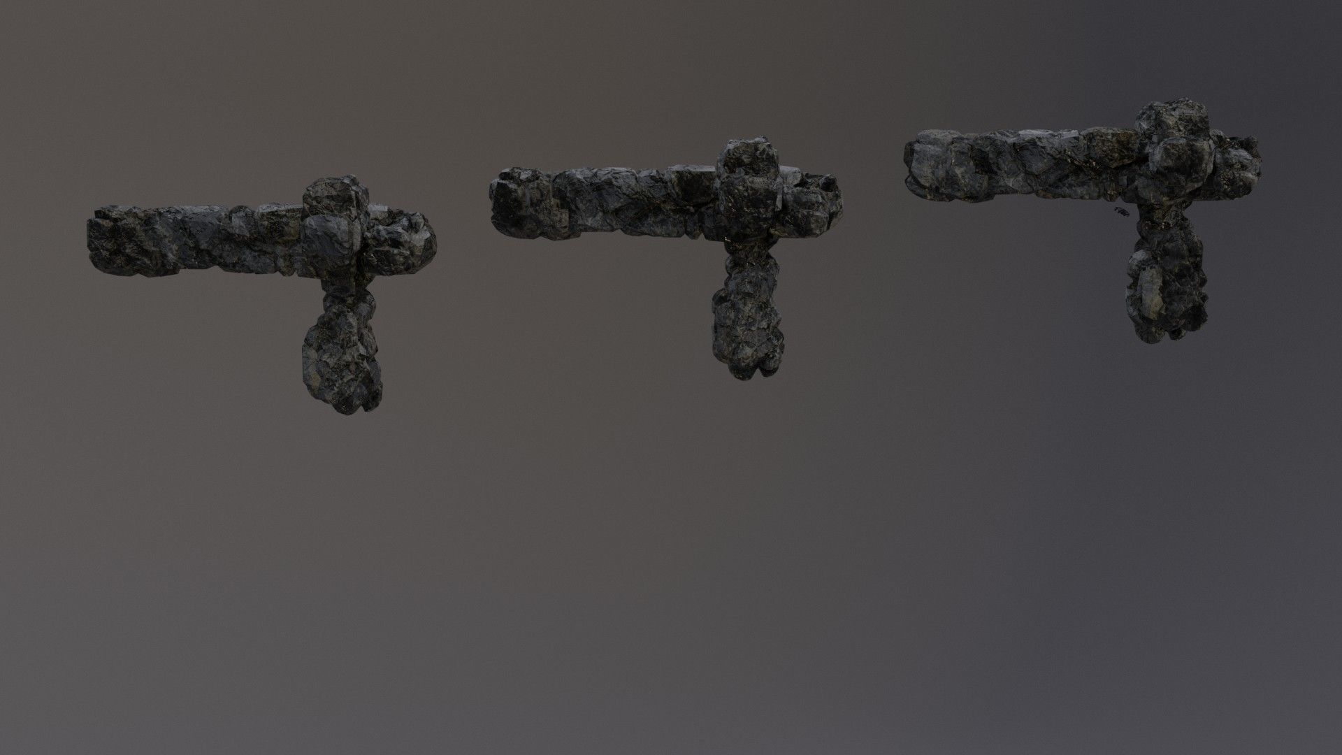 Low Poly Cliff Rock Set For Games  Low-poly 3D model_18