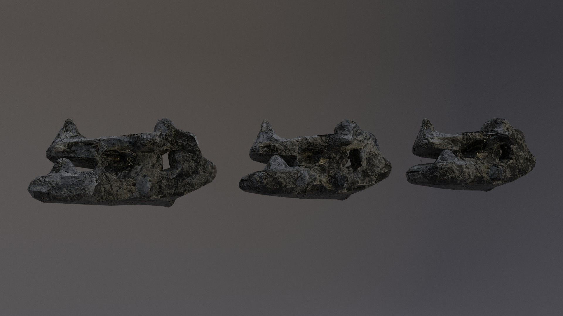 Low Poly Cliff Rock Set For Games  Low-poly 3D model_32