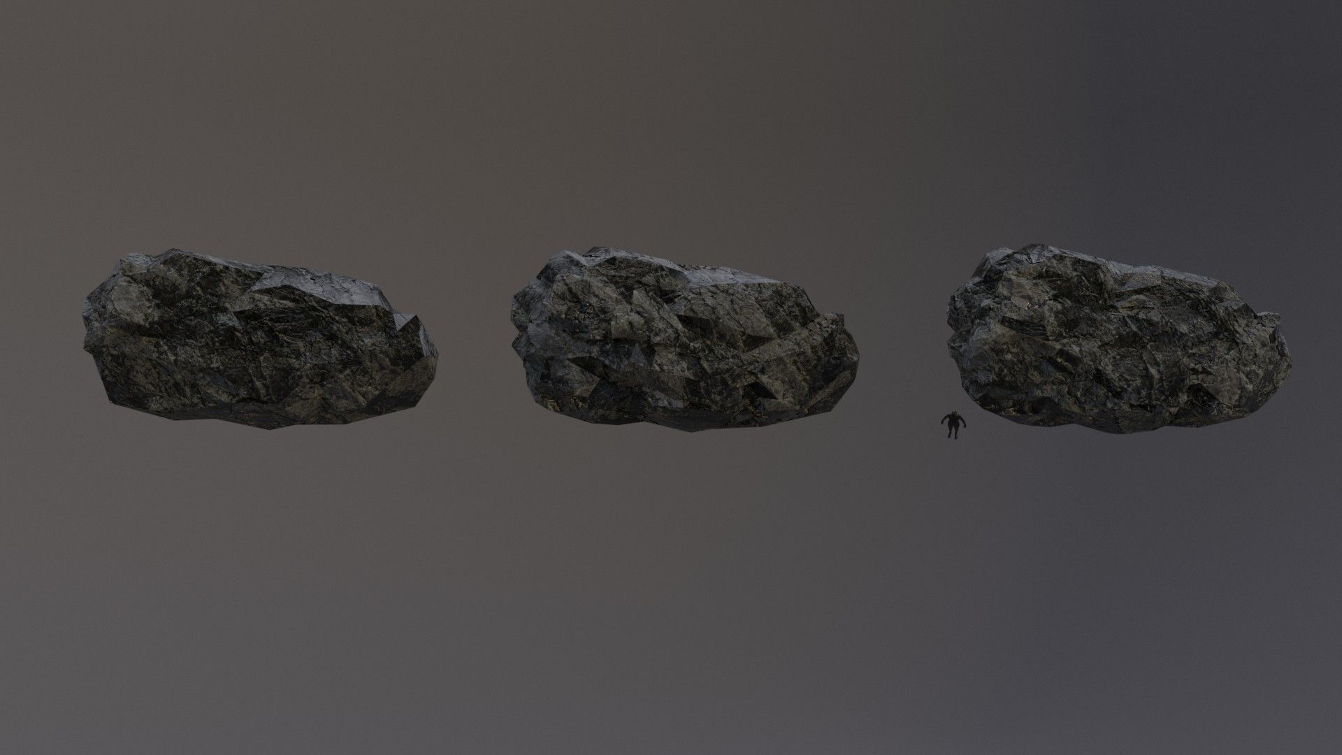 Low Poly Cliff Rock Set For Games  Low-poly 3D model_6