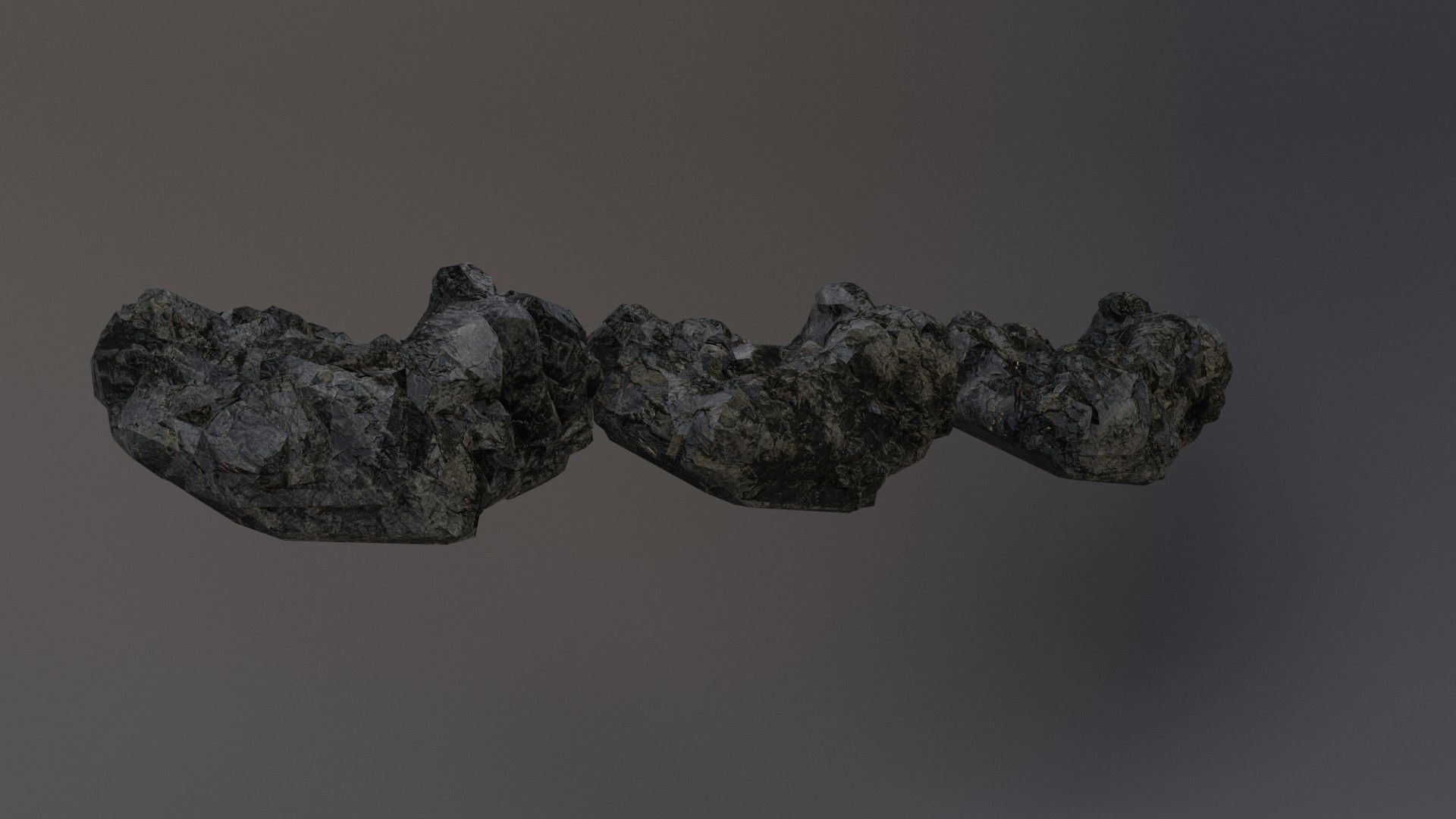 Low Poly Cliff Rock Set For Games  Low-poly 3D model_8