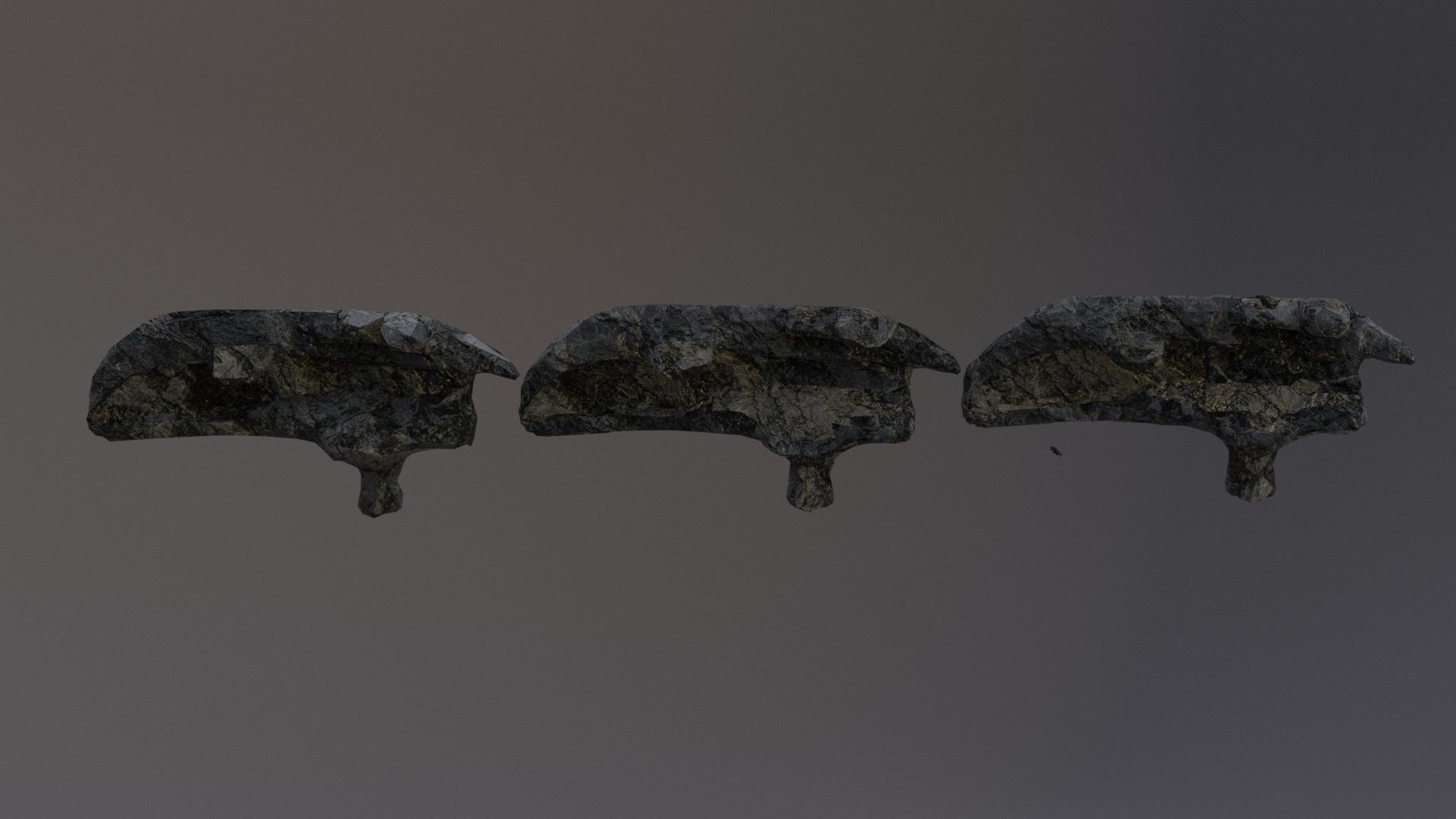 Low Poly Cliff Rock Set For Games  Low-poly 3D model_21