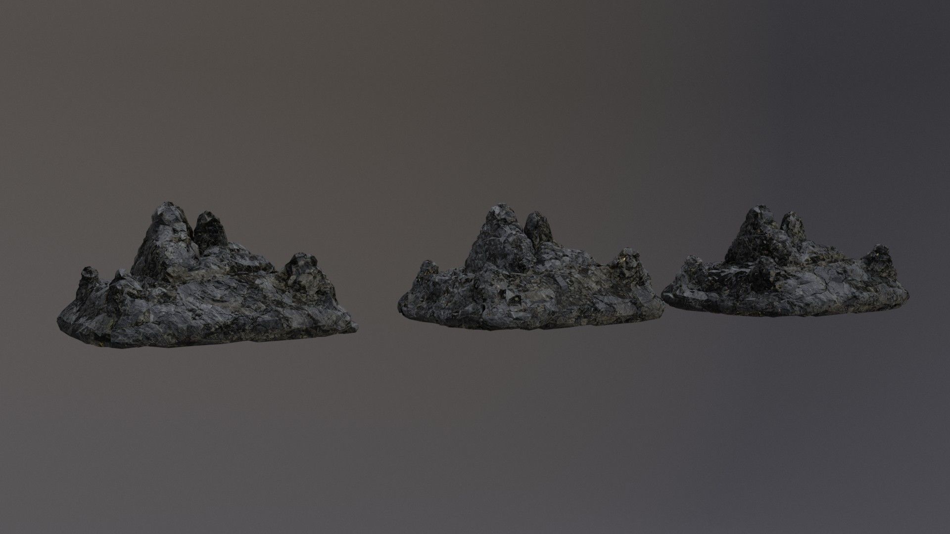 Low Poly Cliff Rock Set For Games  Low-poly 3D model_46