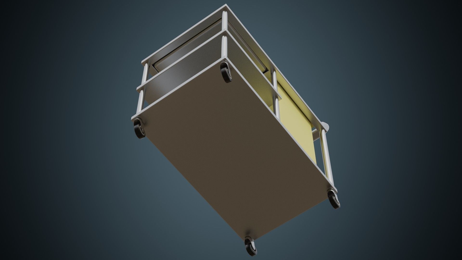 Medical Supply Cart 1 Basic Low-poly 3D model_4