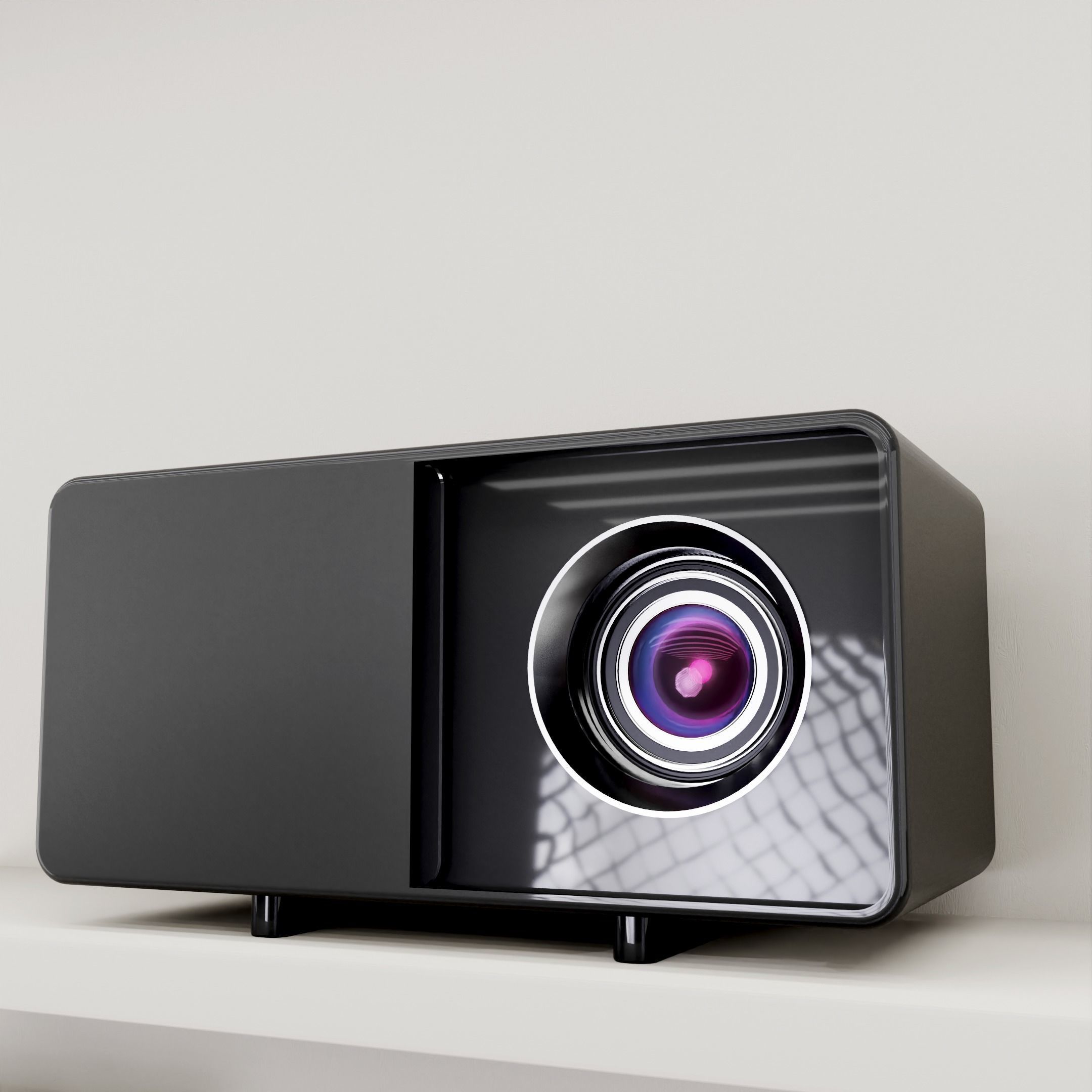 Projectors 3 units Low-poly 3D model_5