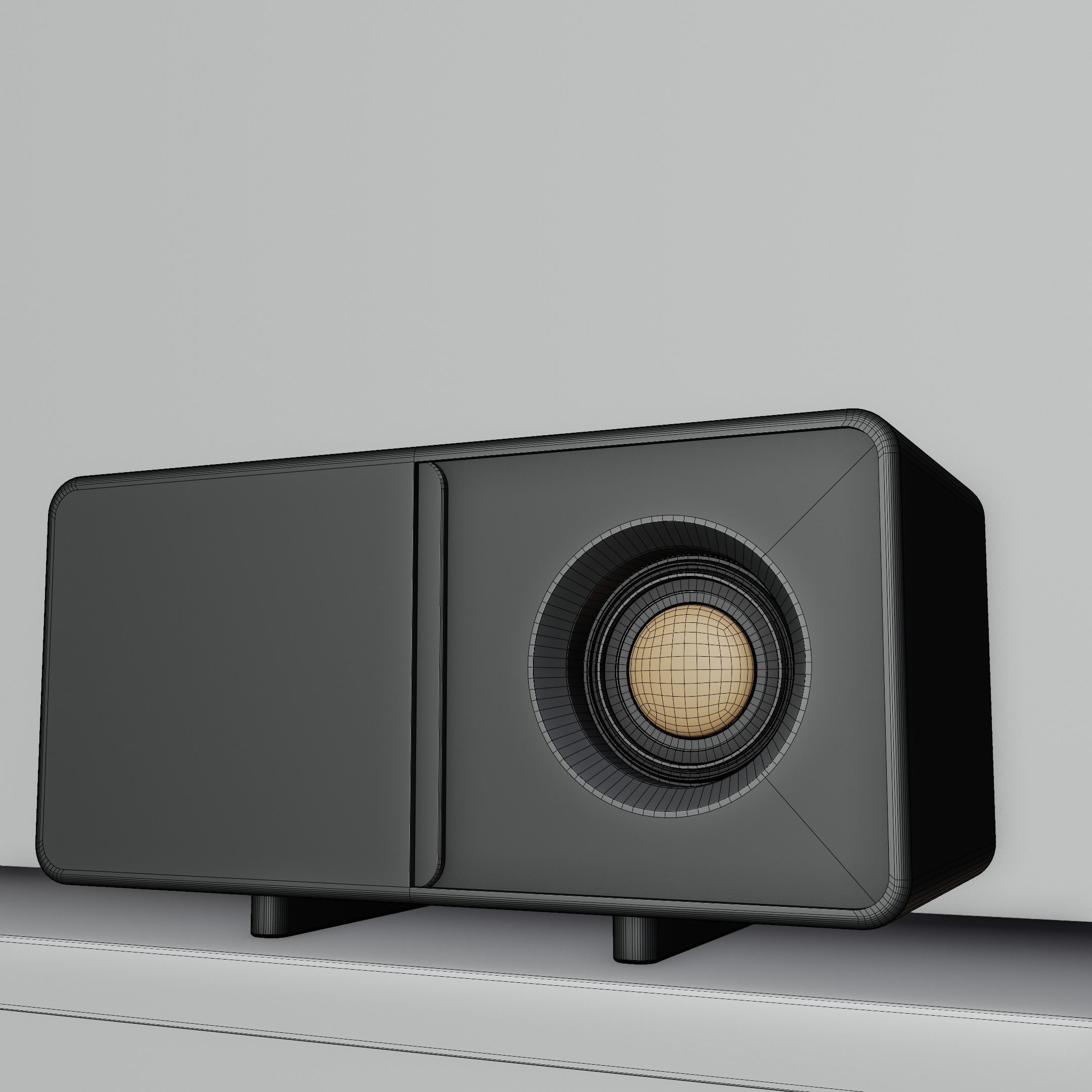 Projectors 3 units Low-poly 3D model_8