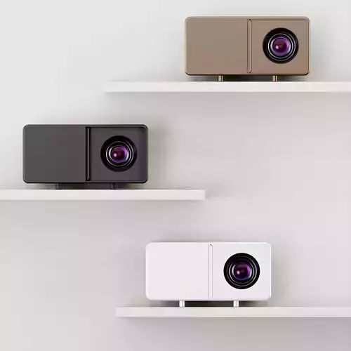 Projectors 3 units Low-poly 3D model