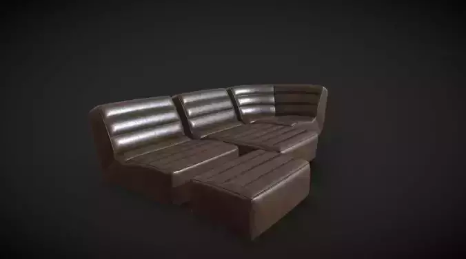 Sectional Leather Couche Set - VR Ready