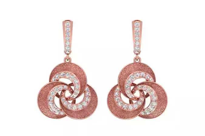 Women Drop Earring 3dm STL OBJ FBX Renders Details 3D print model