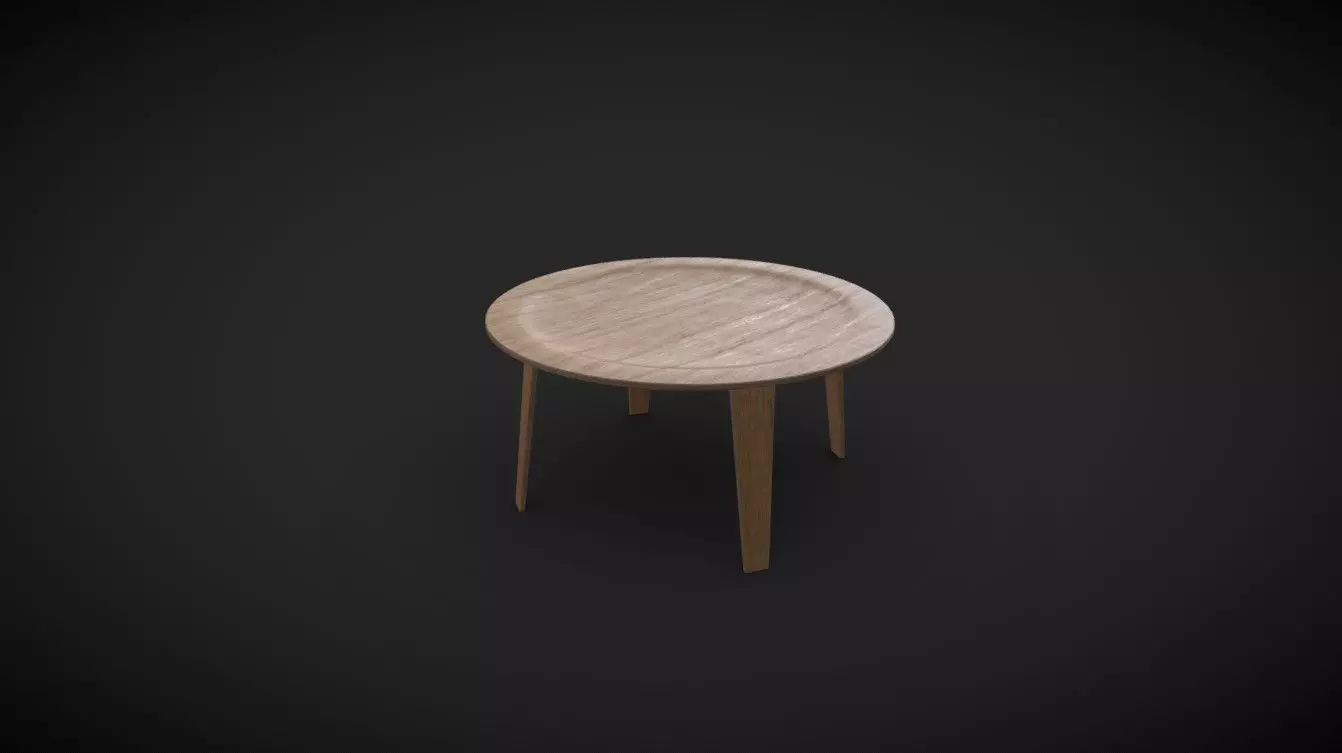 Wooden Coffee Table - VR Ready - Free Sample Free low-poly 3D model