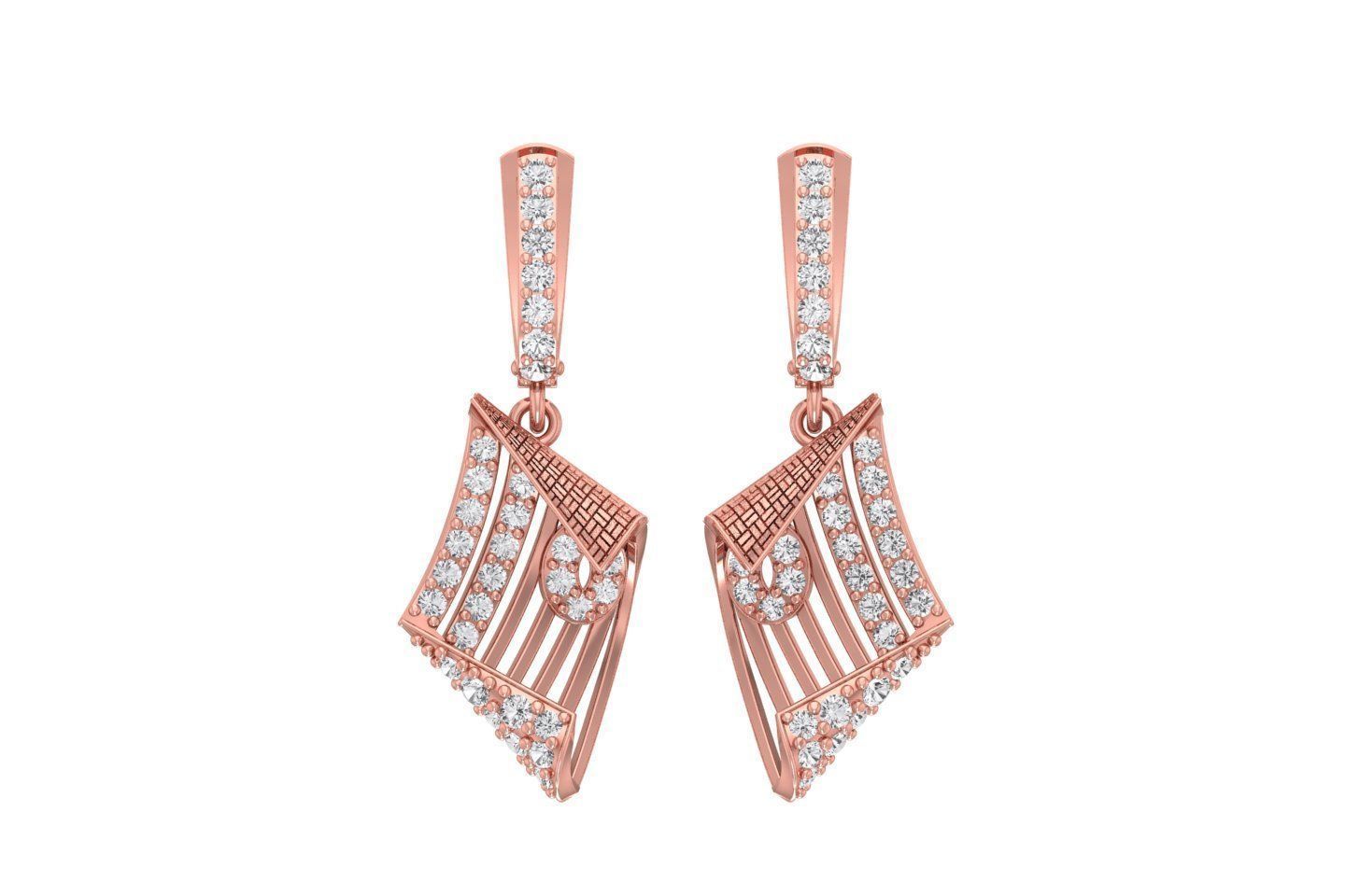 Women Drop Earring 3dm STL OBJ FBX Renders Details 3D print model_1