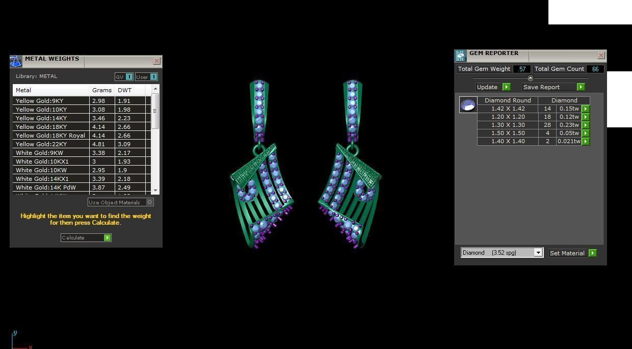 Women Drop Earring 3dm STL OBJ FBX Renders Details 3D print model_3