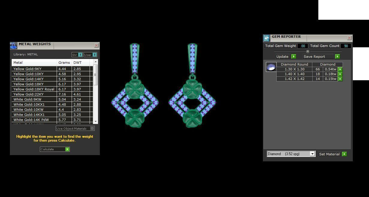 Women Drop Earring 3dm STL OBJ FBX Renders Details 3D print model_3