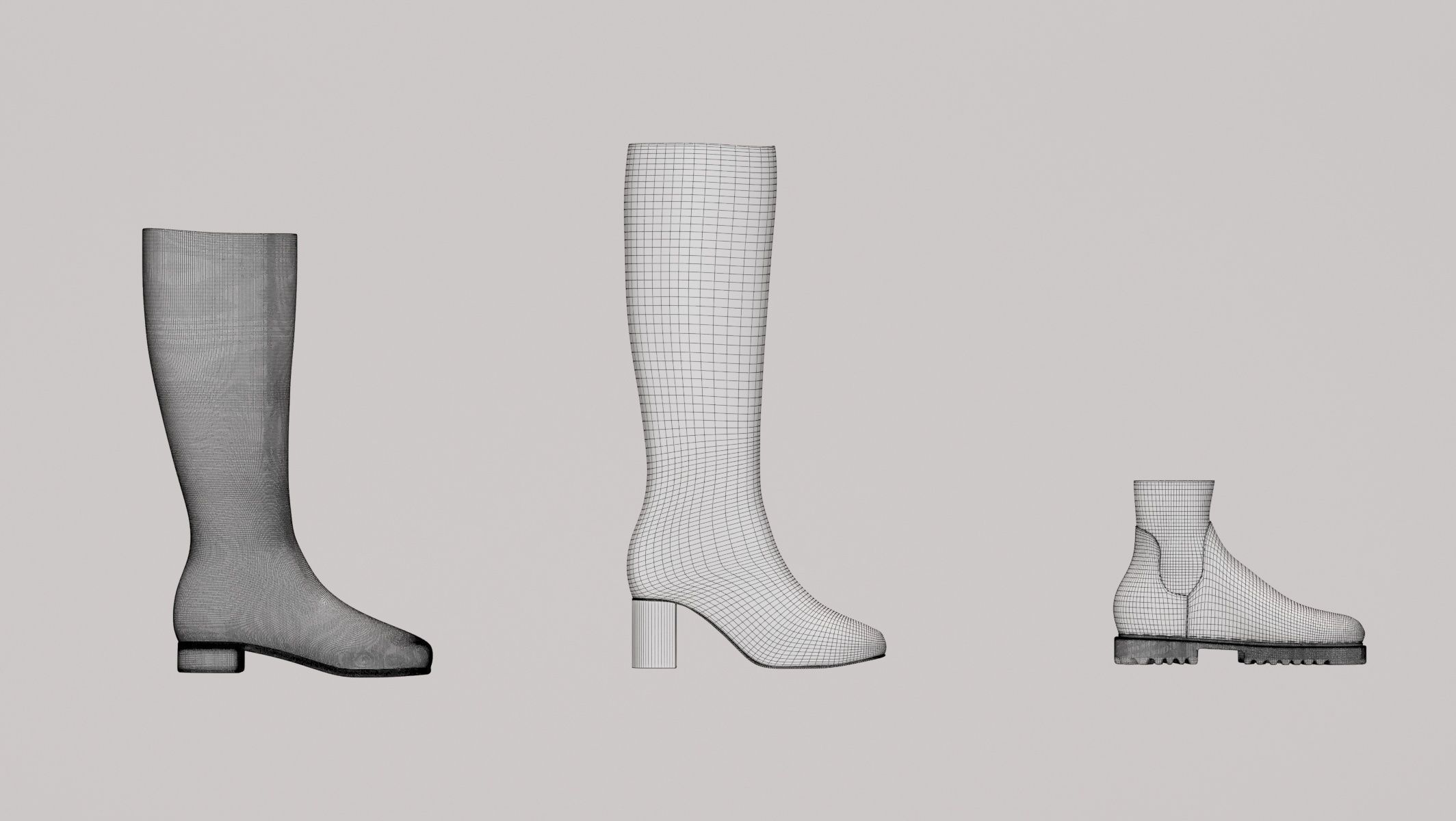 10 different shoes model and 3 types of boots 3D print model_4