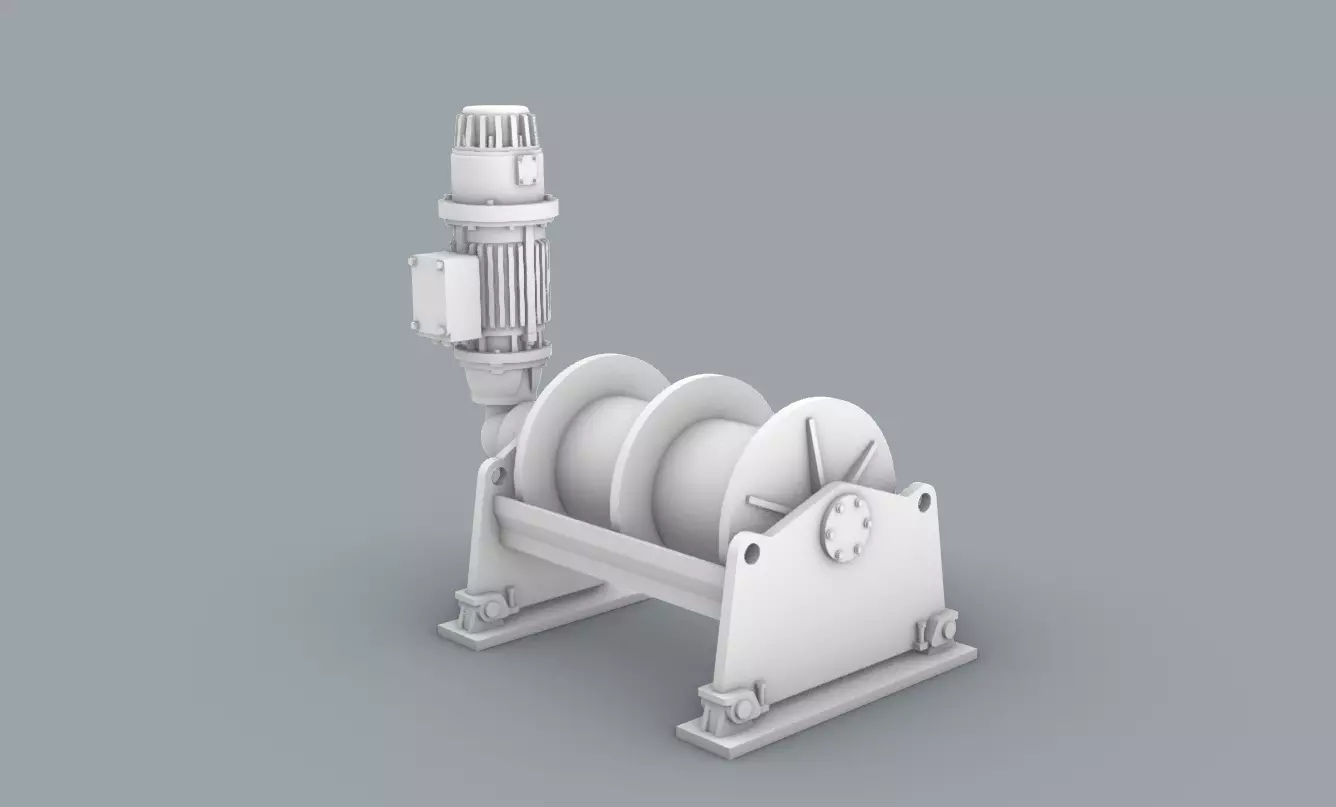 PM Hydraulic Drive Winch  3D print model_0