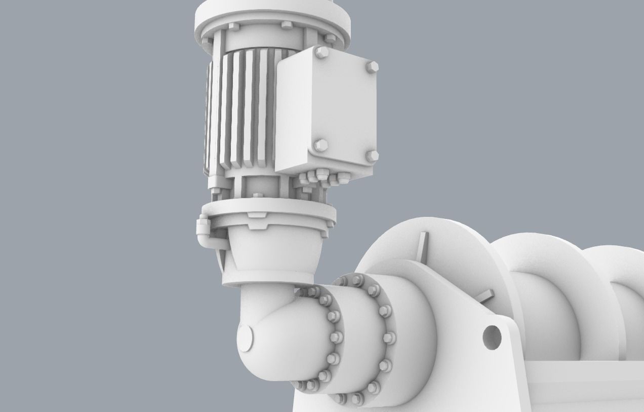 PM Hydraulic Drive Winch  3D print model_11