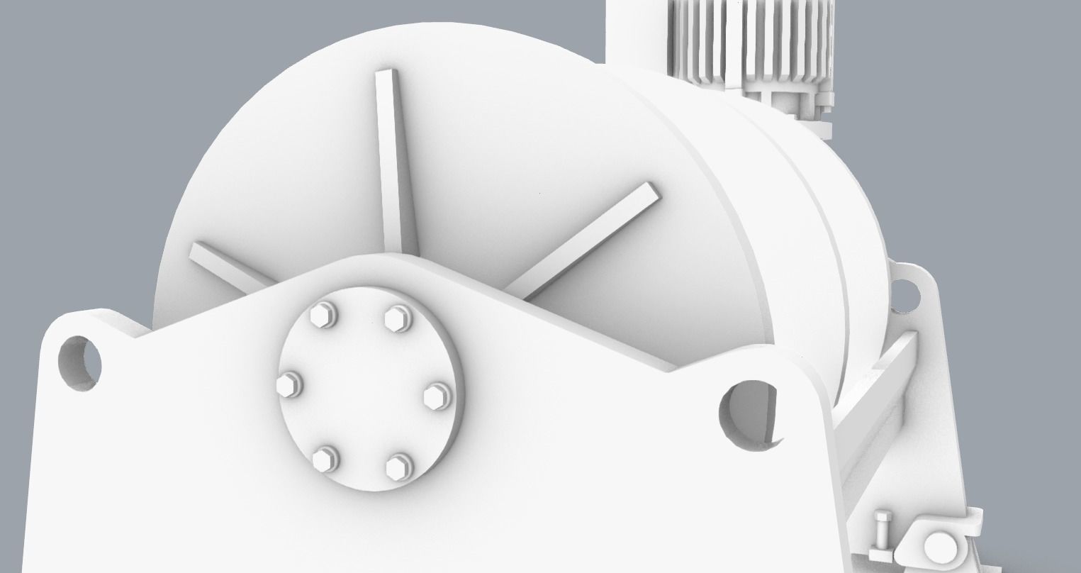 PM Hydraulic Drive Winch  3D print model_6