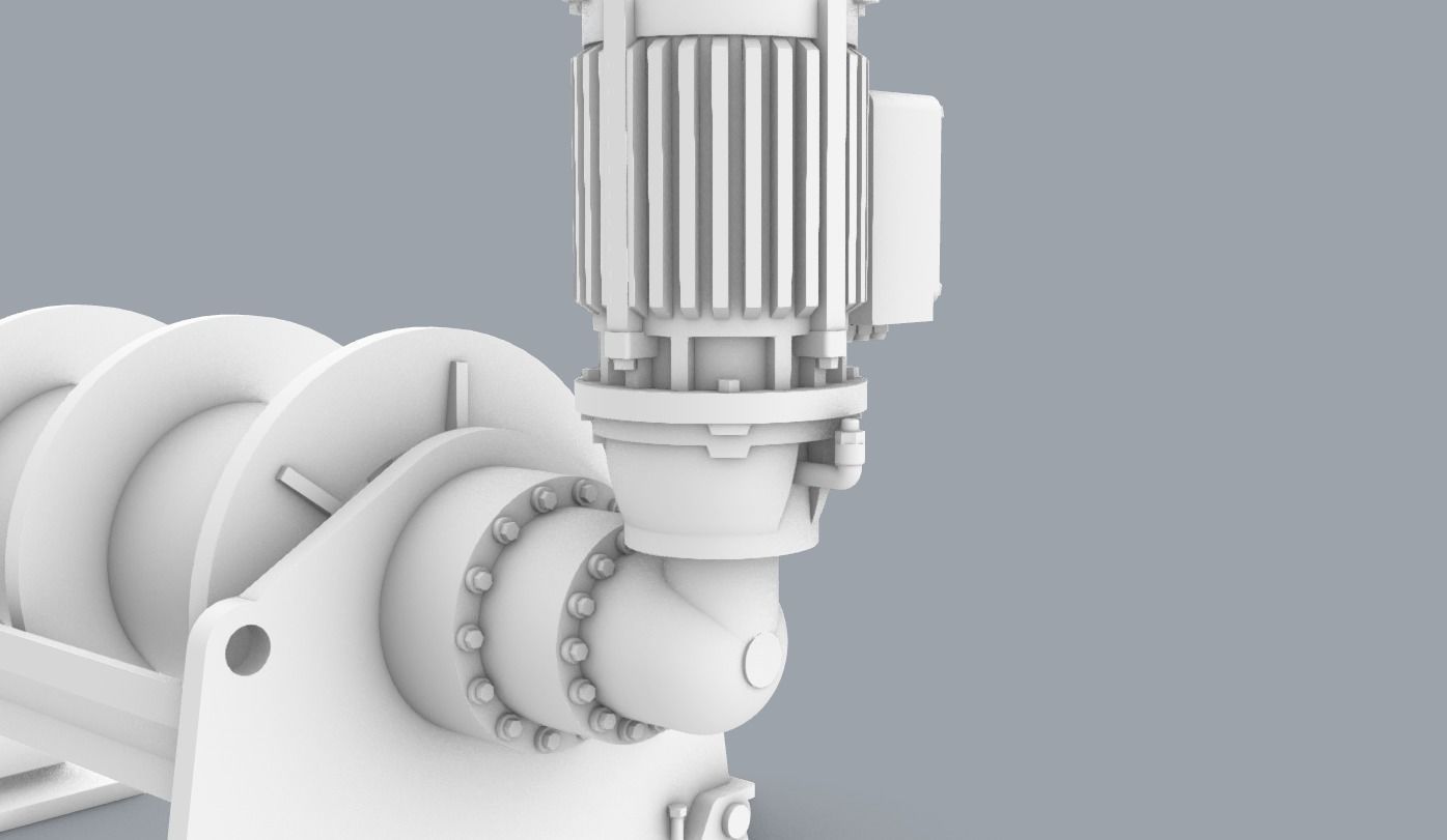 PM Hydraulic Drive Winch  3D print model_7