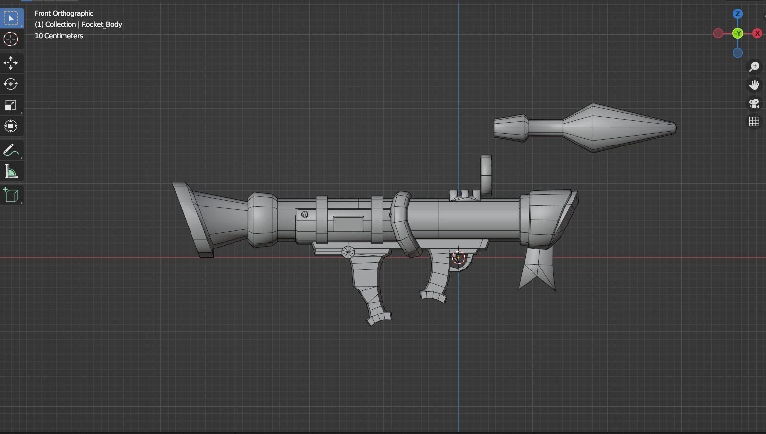 Stylized  Rocket Launcher Low-poly 3D model_12