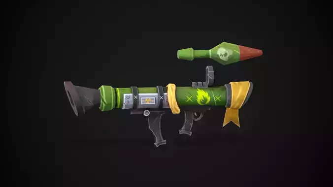 Stylized  Rocket Launcher Low-poly 3D model Stylized  Rocket Launcher Low-poly 3D model