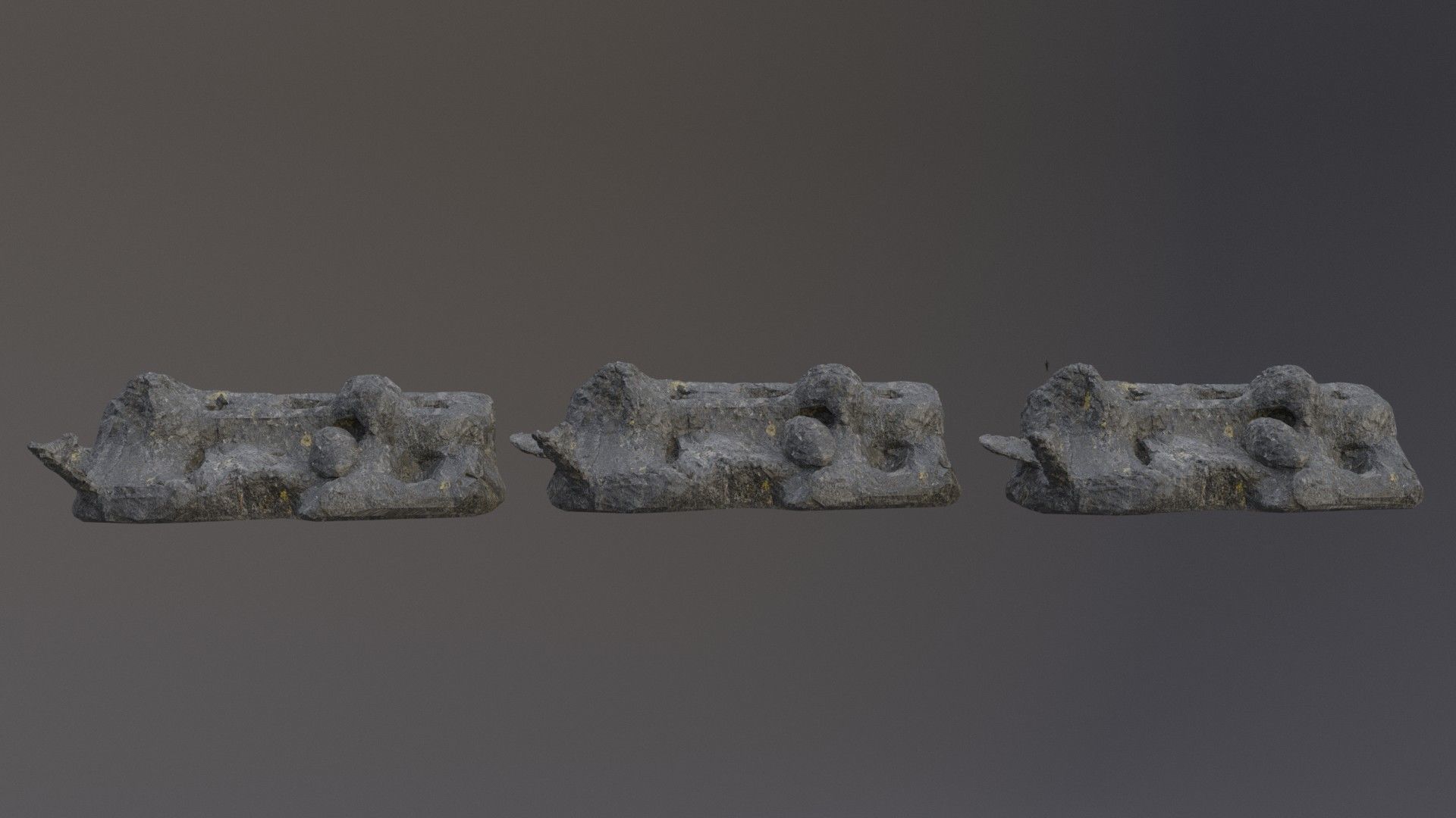 Low Poly Cliff Rock Set For Games  Low-poly 3D model_13