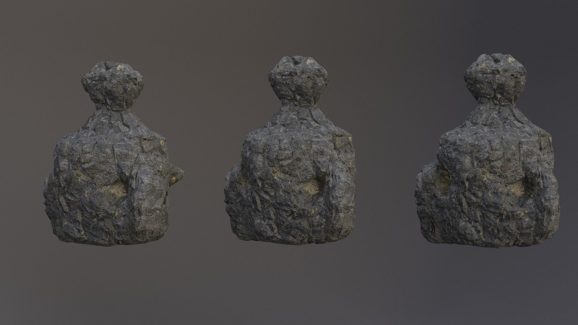 Low Poly Cliff Rock Set For Games  Low-poly 3D model_10