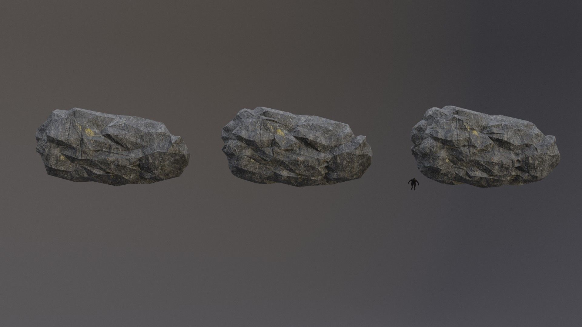 Low Poly Cliff Rock Set For Games  Low-poly 3D model_6