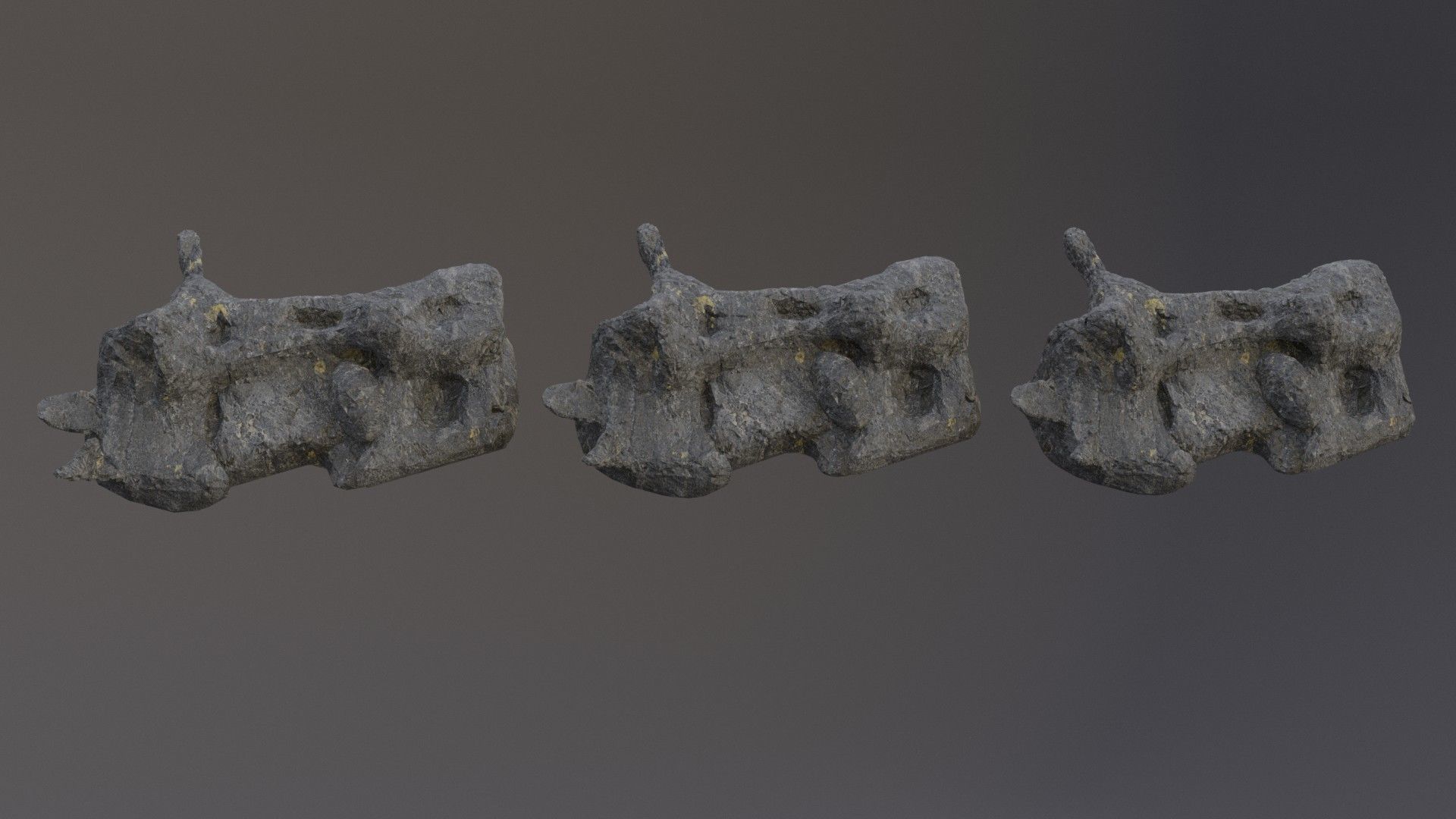 Low Poly Cliff Rock Set For Games  Low-poly 3D model_15