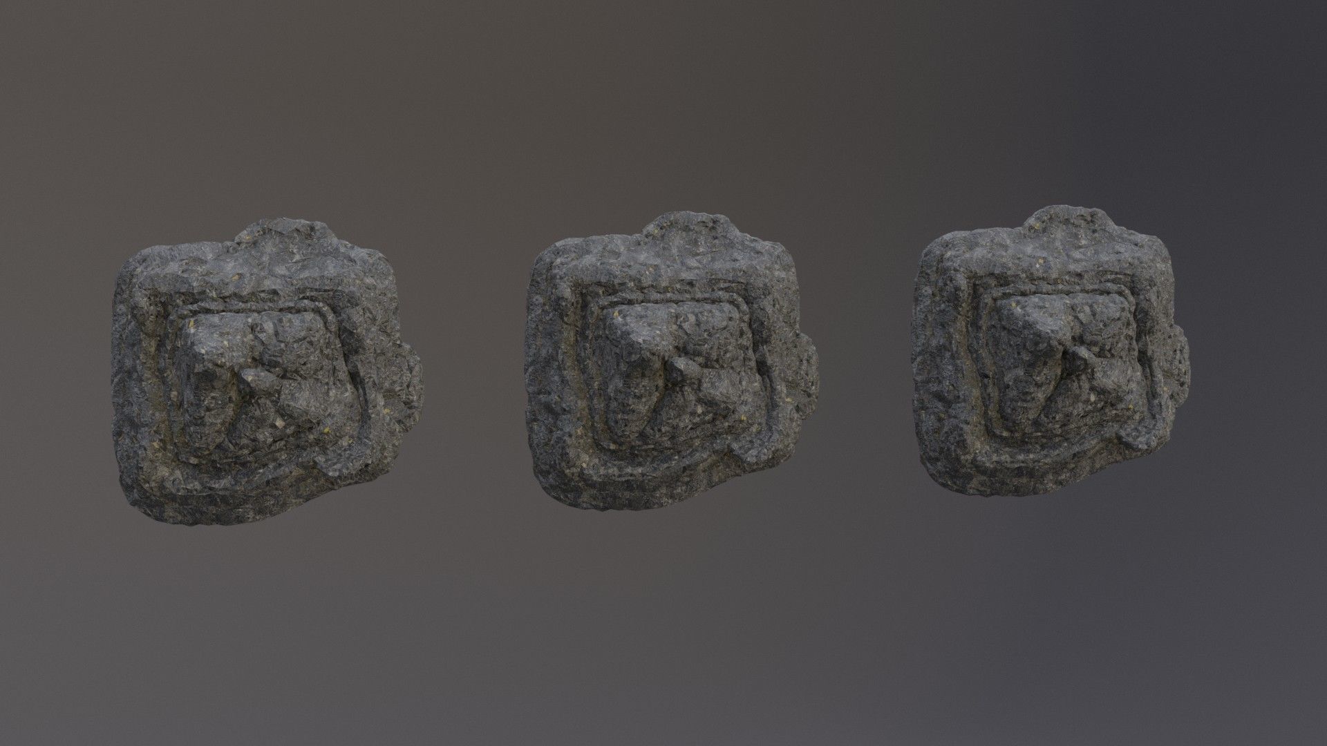 Low Poly Cliff Rock Set For Games  Low-poly 3D model_45