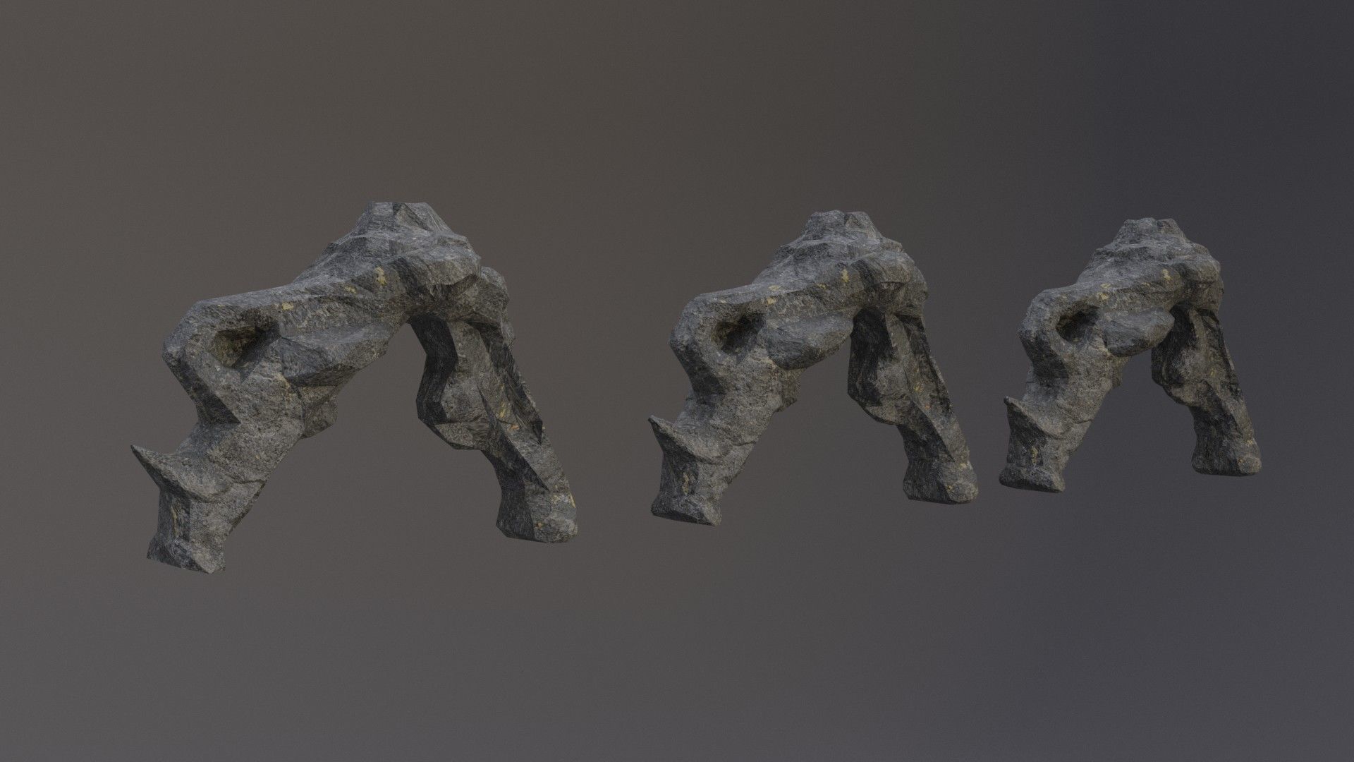 Low Poly Cliff Rock Set For Games  Low-poly 3D model_23