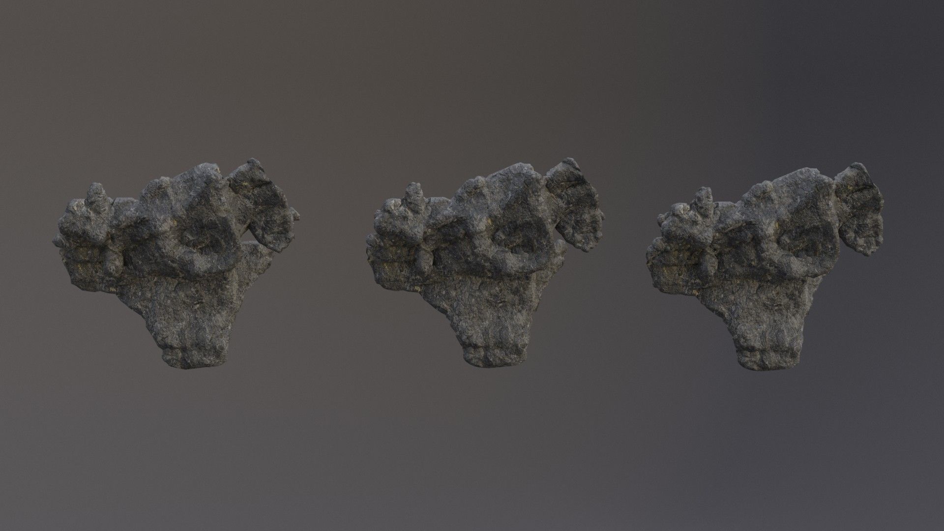 Low Poly Cliff Rock Set For Games  Low-poly 3D model_36