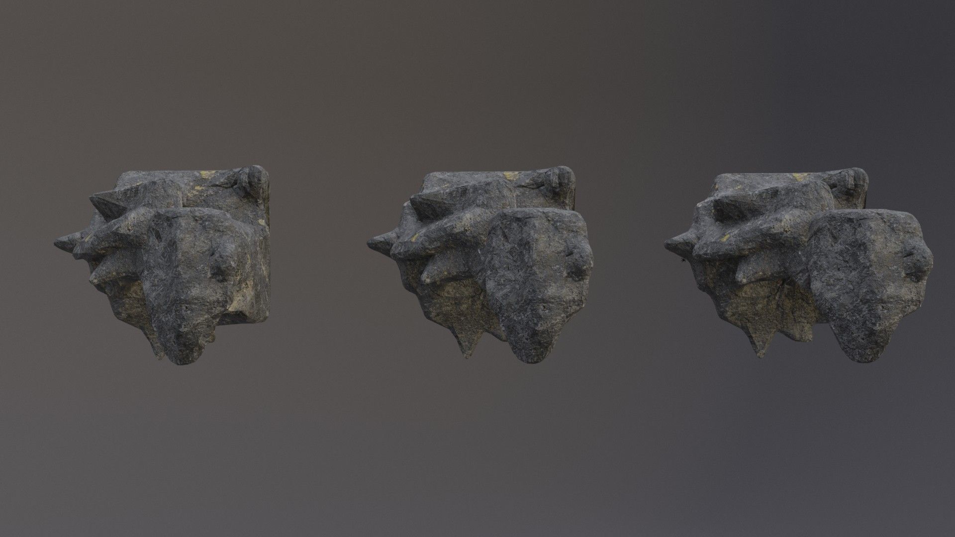 Low Poly Cliff Rock Set For Games  Low-poly 3D model_27