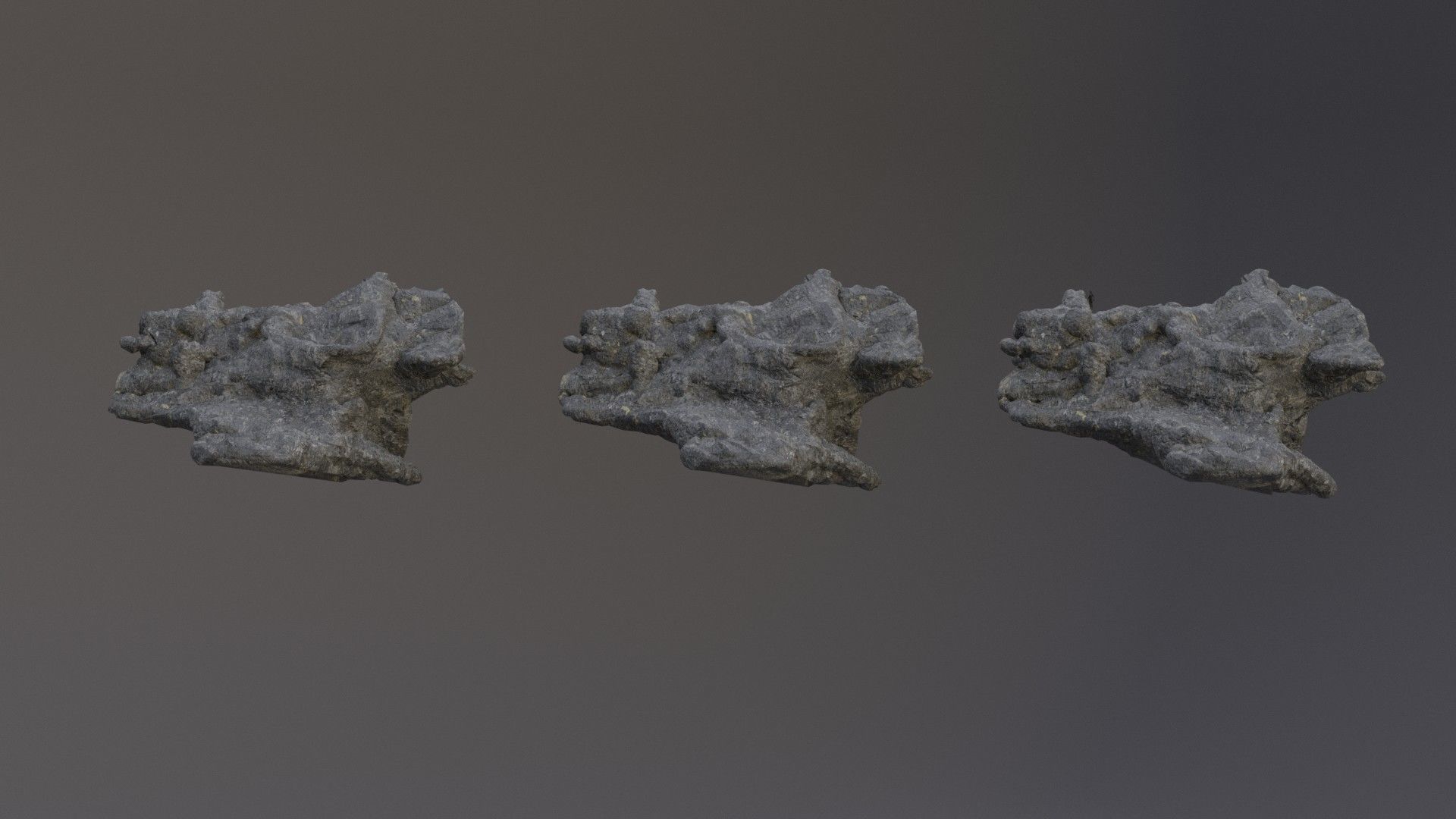 Low Poly Cliff Rock Set For Games  Low-poly 3D model_34